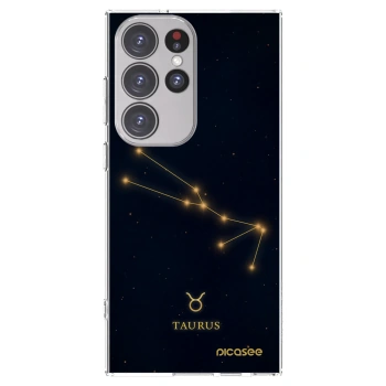Picasee silikónový prehľadný obal pre Samsung Galaxy S23 Ultra 5G - TAURUS