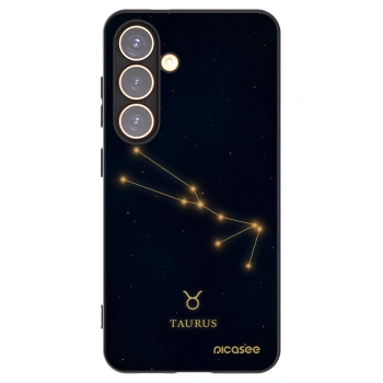 Picasee silikónový čierny obal pre Samsung Galaxy S24 S921B 5G - TAURUS