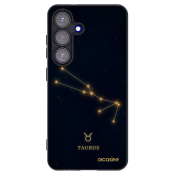 Picasee silikónový čierny obal pre Samsung Galaxy S25 5G - TAURUS