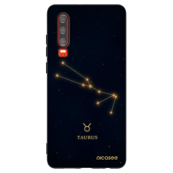 Picasee silikónový čierny obal pre Huawei P30 - TAURUS