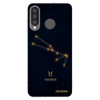 Picasee silikónový prehľadný obal pre Huawei P30 Lite - TAURUS