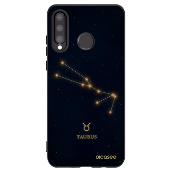 Picasee silikónový čierny obal pre Huawei P30 Lite - TAURUS