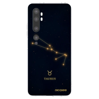 Picasee silikónový prehľadný obal pre Xiaomi Mi Note 10 (Pro) - TAURUS