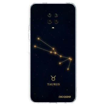 Picasee silikónový prehľadný obal pre Xiaomi Redmi Note 9 Pro - TAURUS