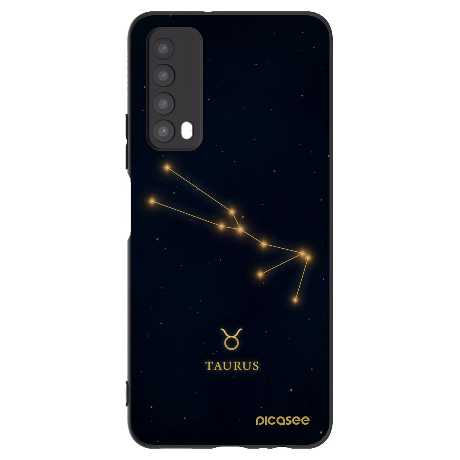 Picasee silikónový čierny obal pre Huawei P Smart 2021 - TAURUS