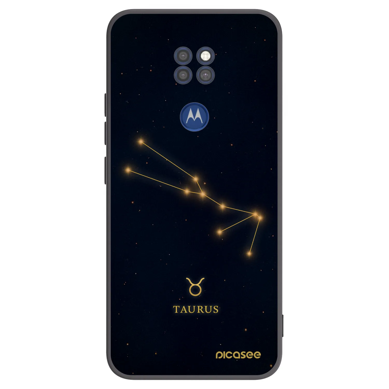 Picasee silikónový čierny obal pre Motorola Moto G9 Play - TAURUS