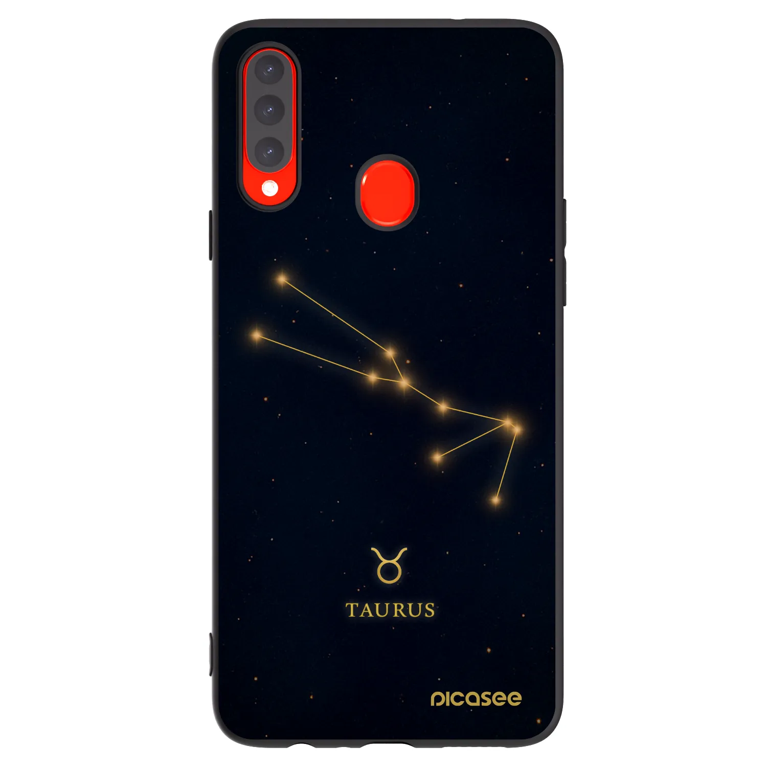 Picasee silikónový čierny obal pre Samsung Galaxy A20s - TAURUS