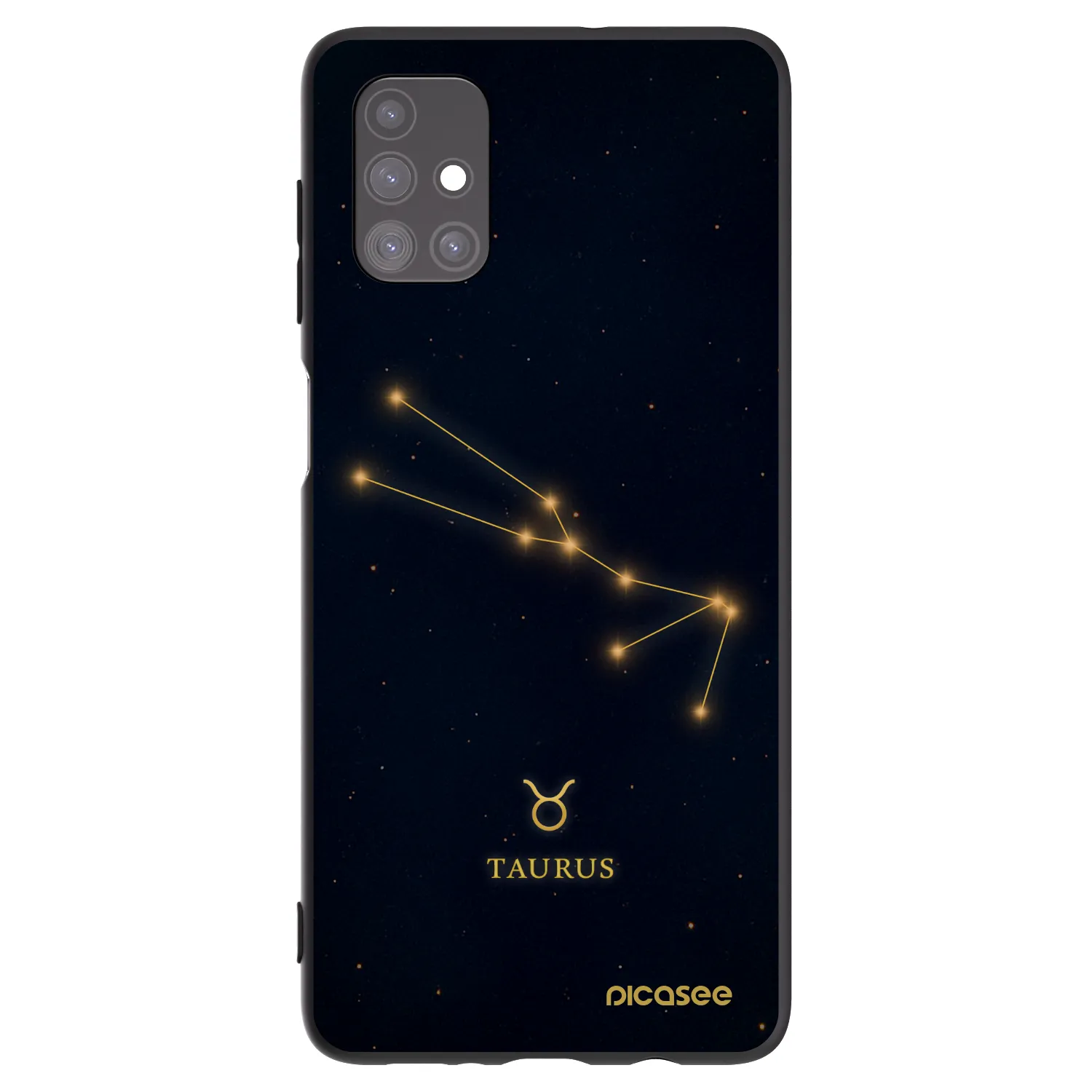 Picasee silikónový čierny obal pre Samsung Galaxy M51 M515F - TAURUS