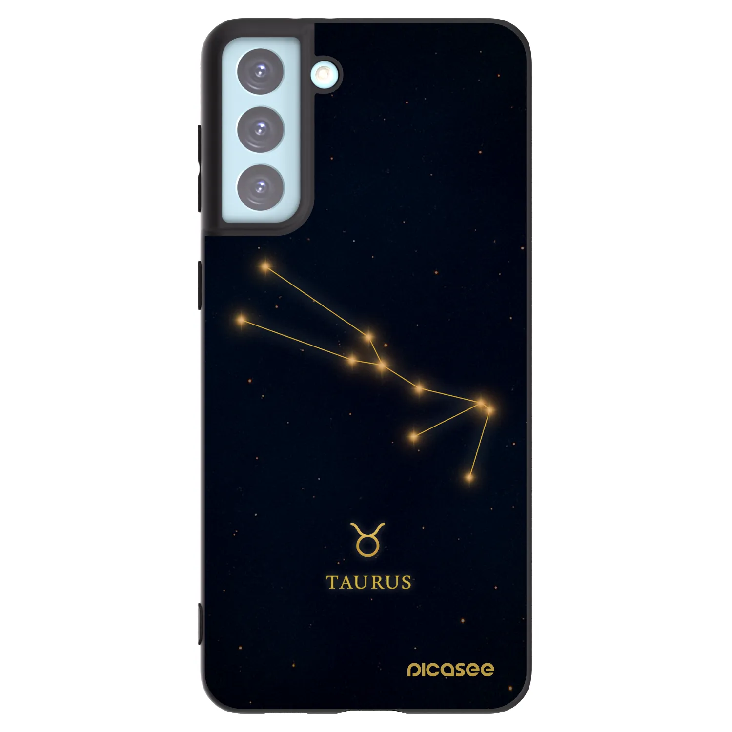 Picasee silikónový čierny obal pre Samsung Galaxy S21+ 5G G996F - TAURUS