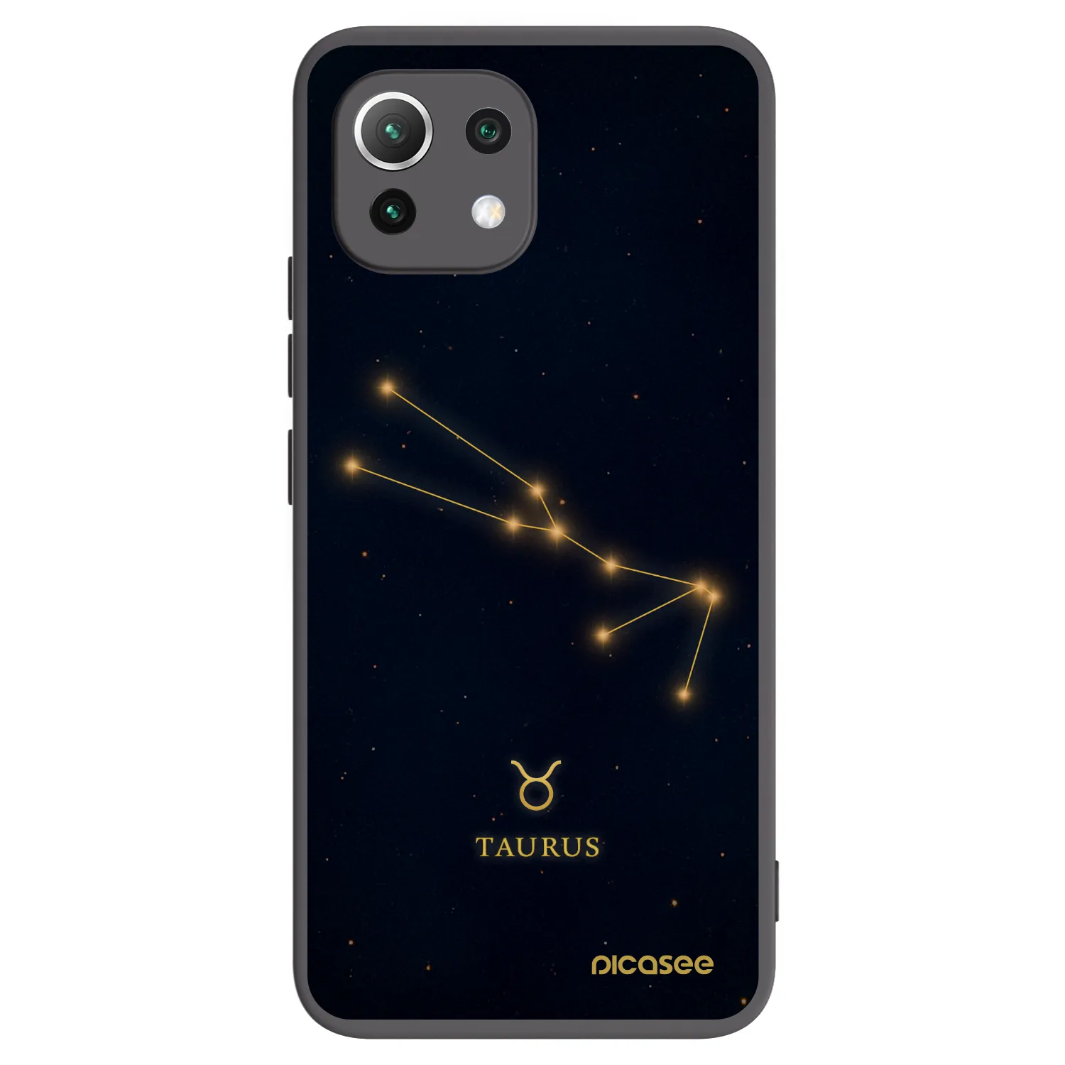 Picasee silikónový čierny obal pre Xiaomi Mi 11 Lite - TAURUS