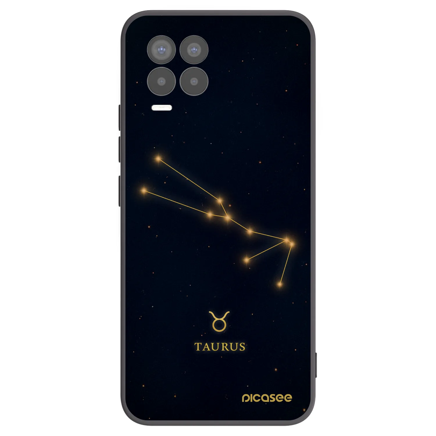 Picasee silikónový čierny obal pre Realme 8 4G - TAURUS