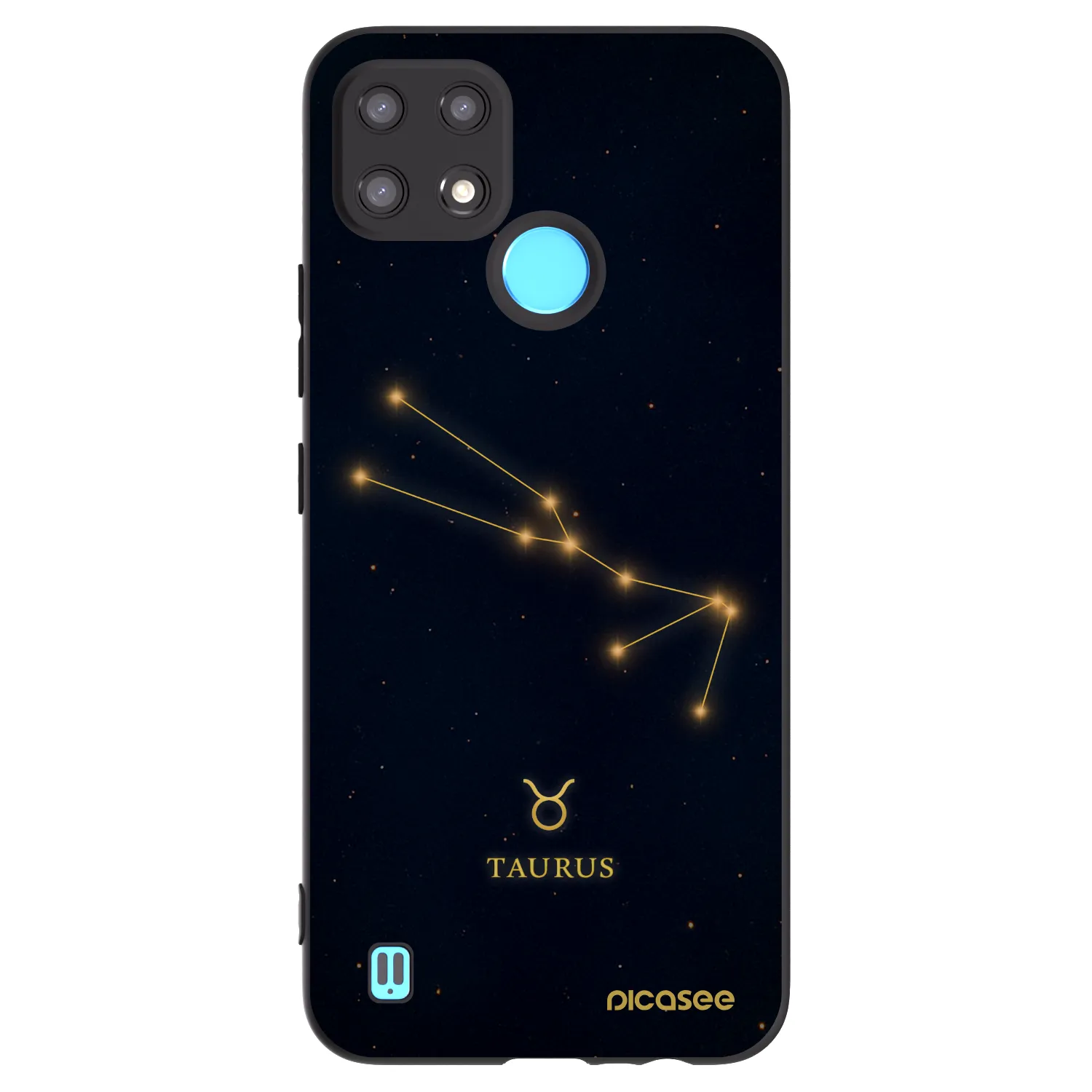 Picasee silikónový čierny obal pre Realme C21 - TAURUS
