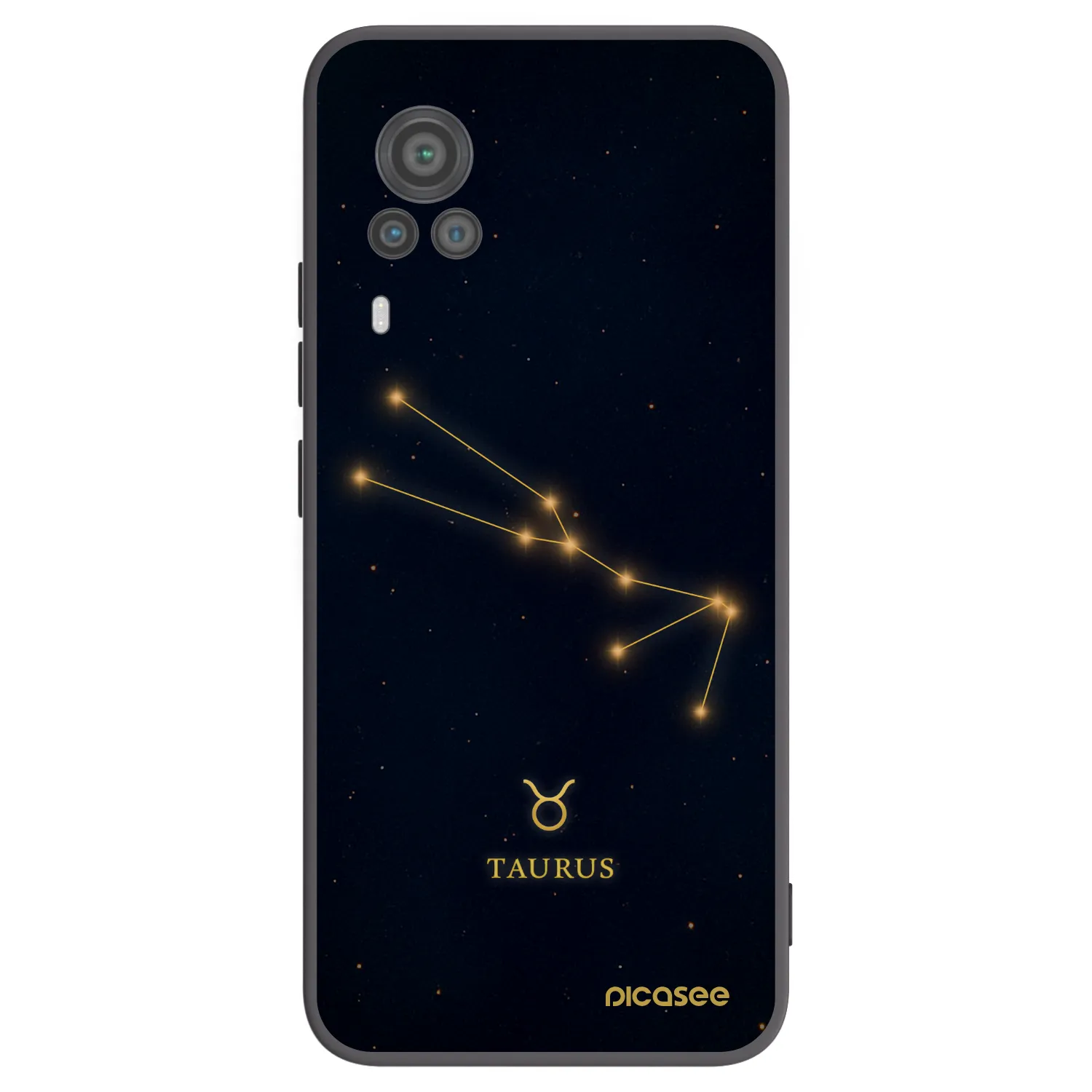 Picasee silikónový čierny obal pre Vivo X60 Pro 5G - TAURUS