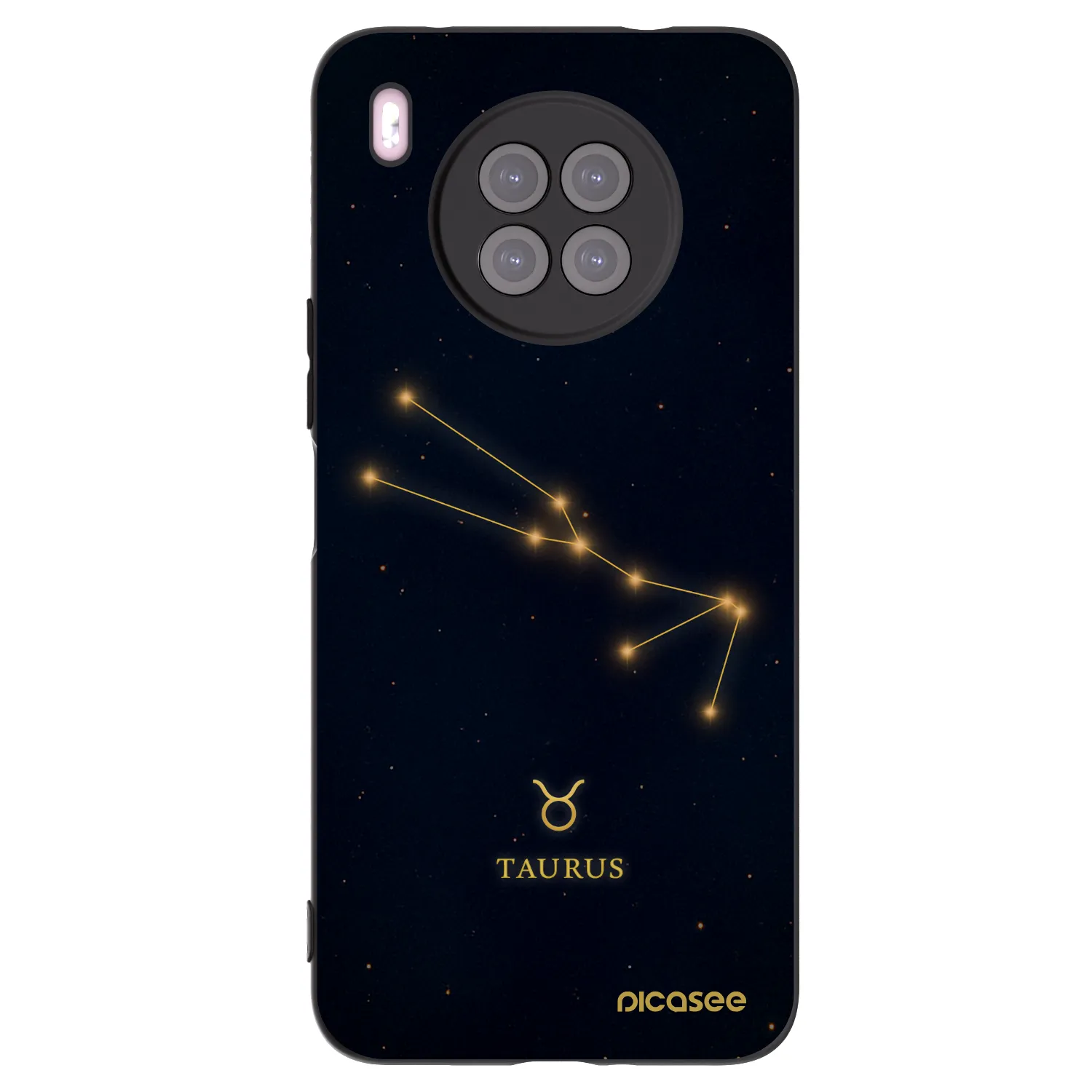 Picasee silikónový čierny obal pre Huawei Nova 8i - TAURUS