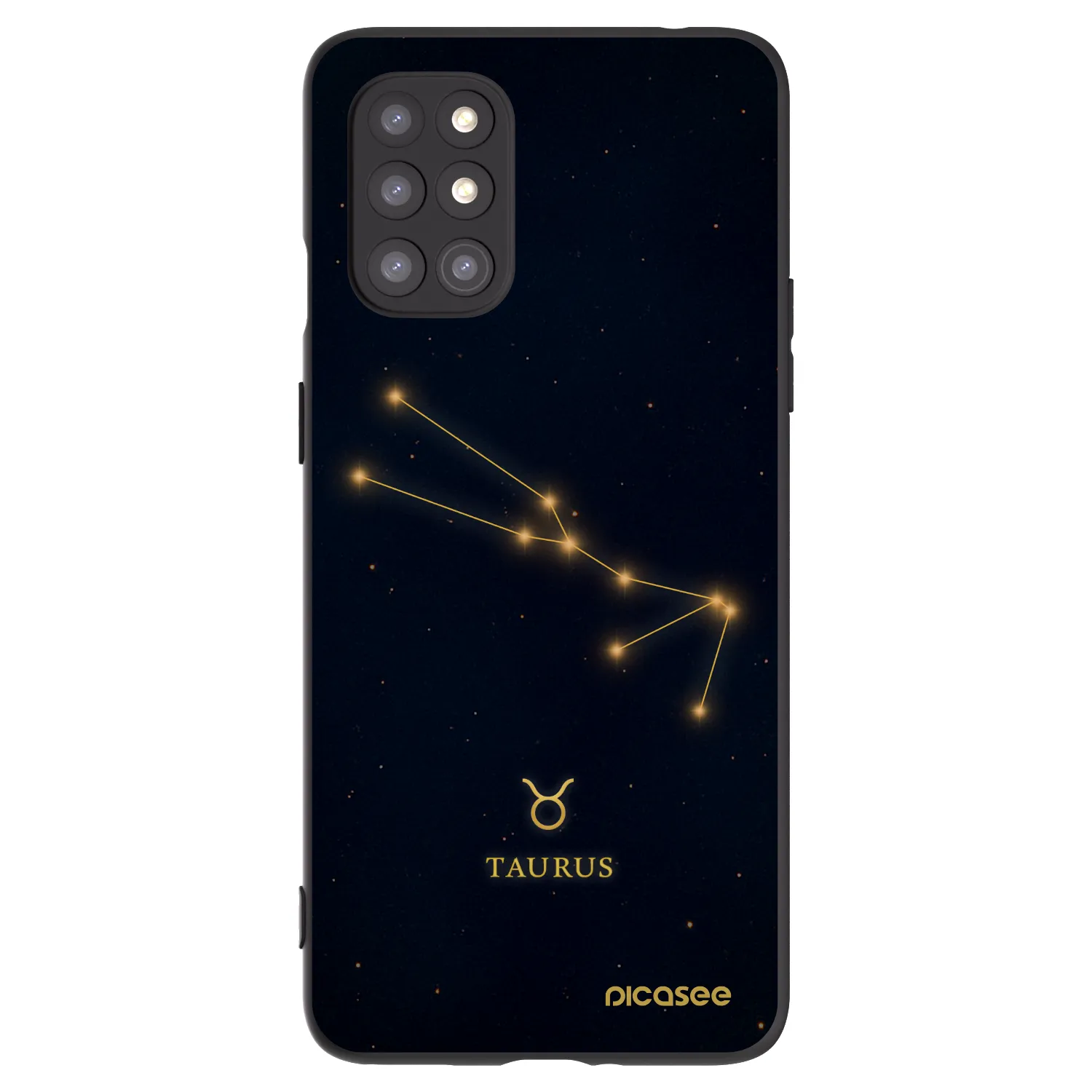 Picasee silikónový čierny obal pre OnePlus 8T - TAURUS