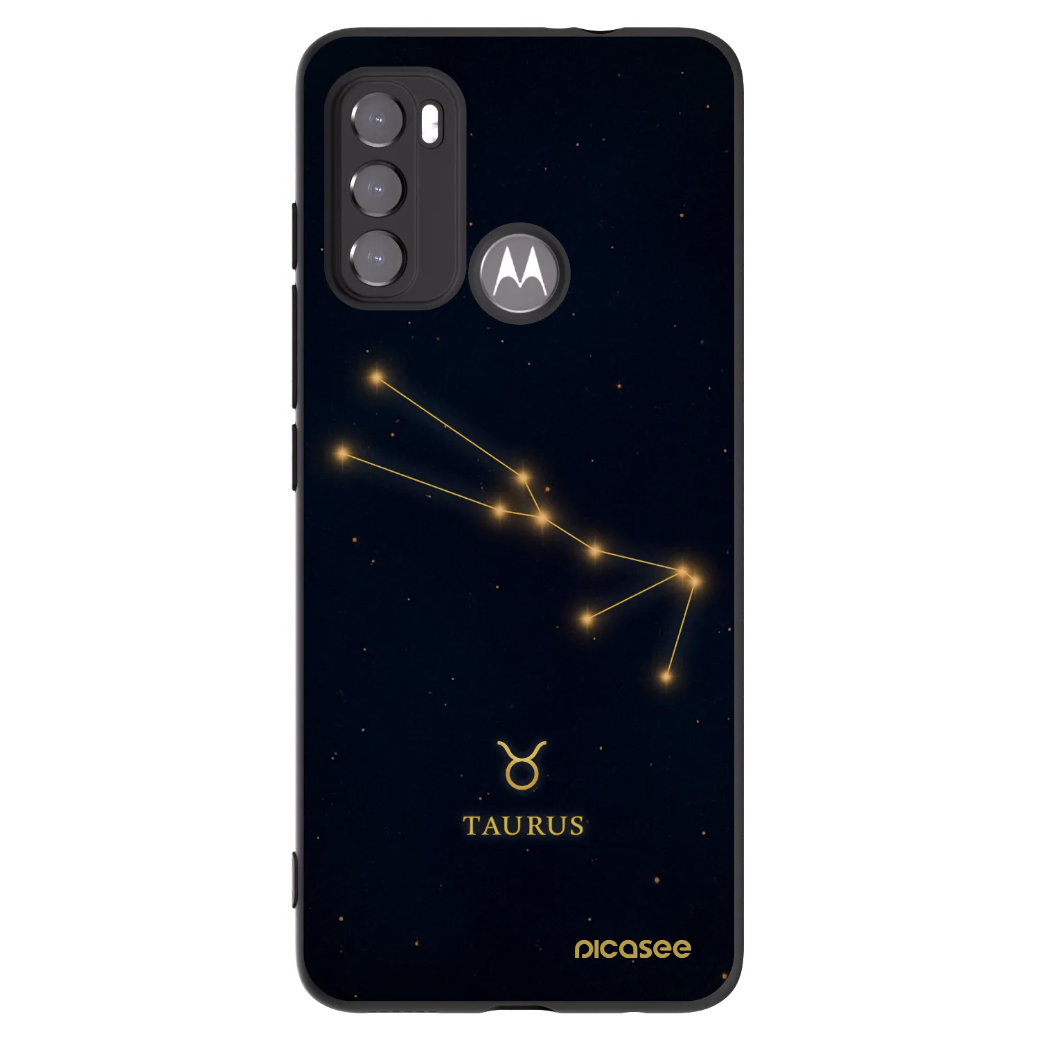 Picasee silikónový čierny obal pre Motorola Moto G60 - TAURUS