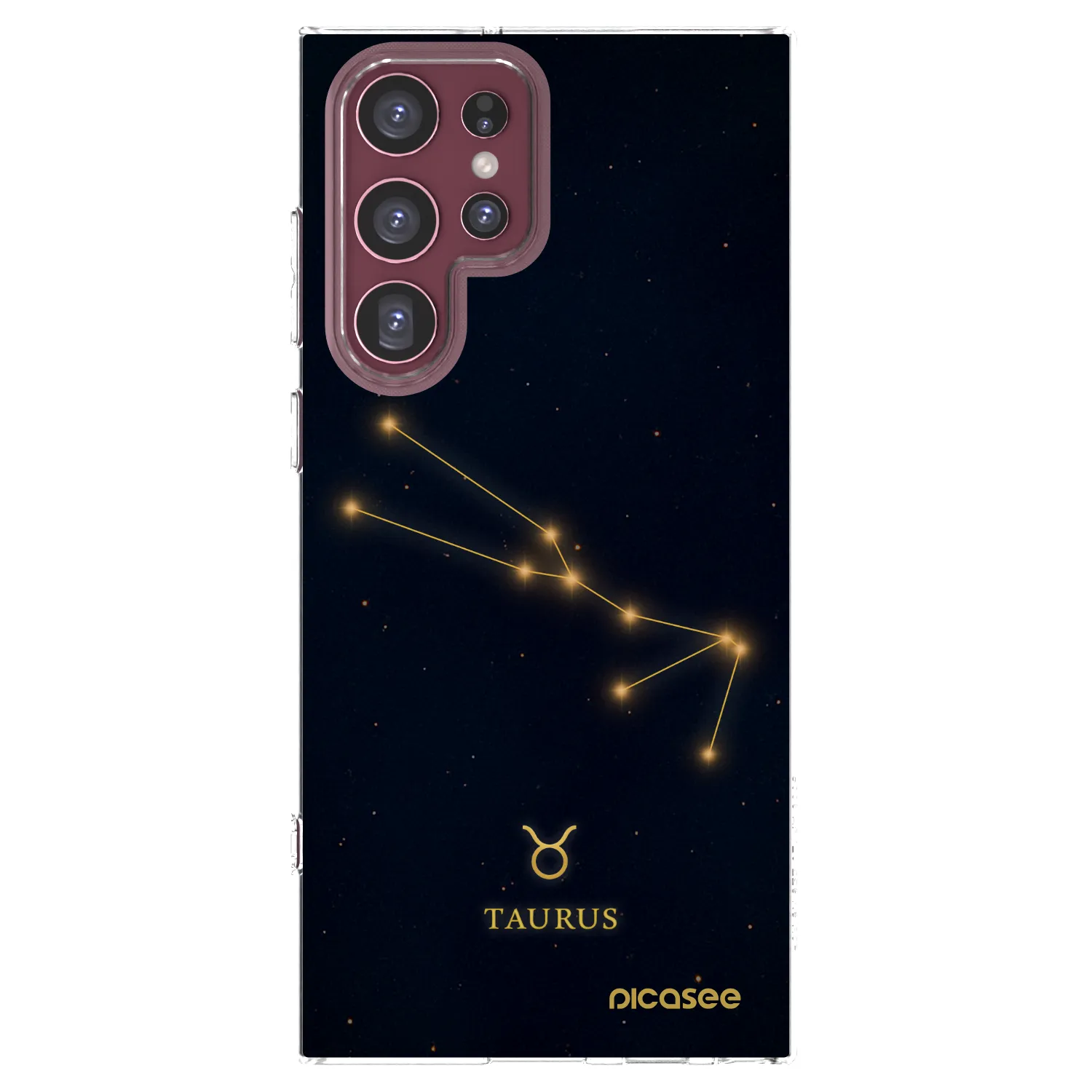 Picasee silikónový prehľadný obal pre Samsung Galaxy S22 Ultra 5G - TAURUS