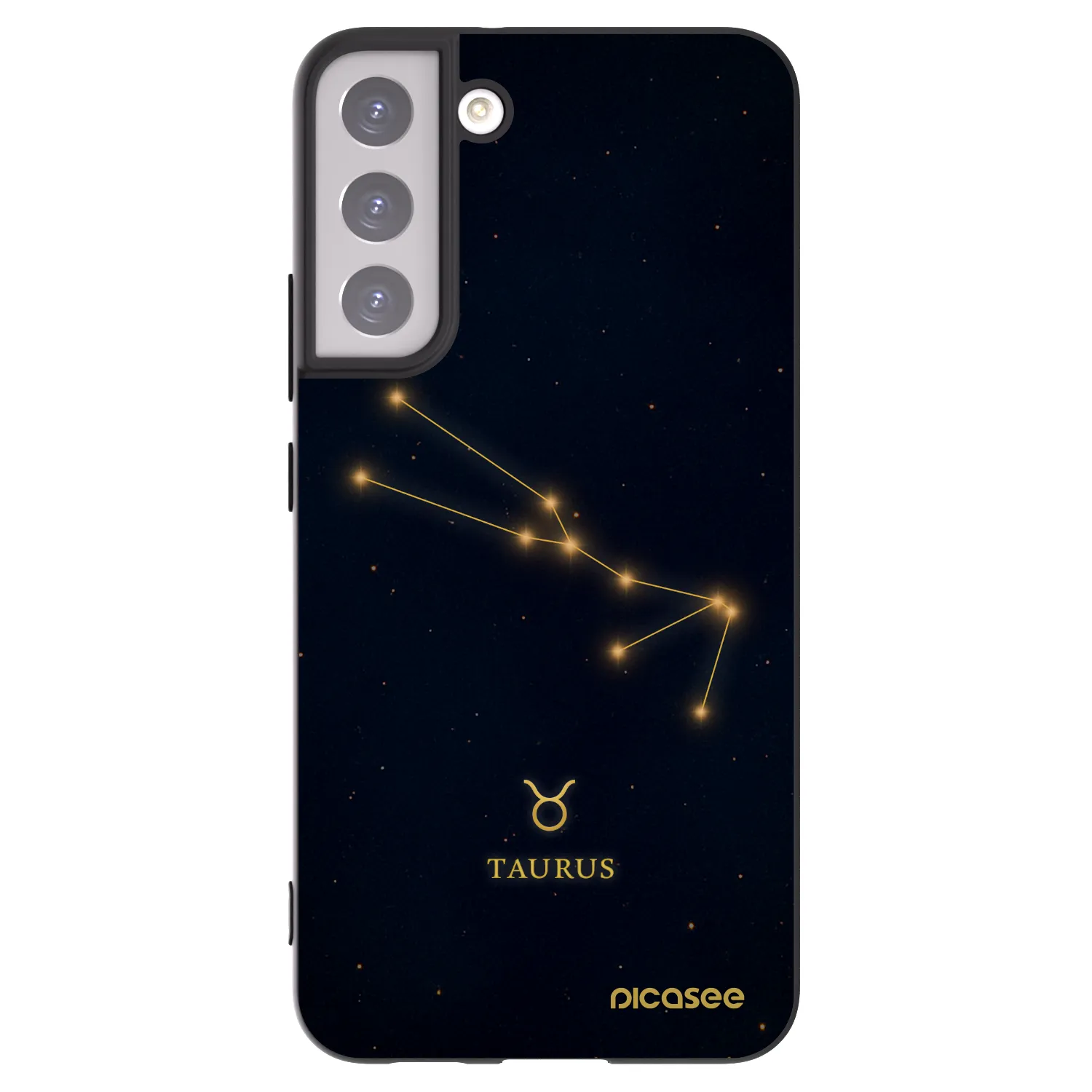 Picasee silikónový čierny obal pre Samsung Galaxy S22+ 5G - TAURUS