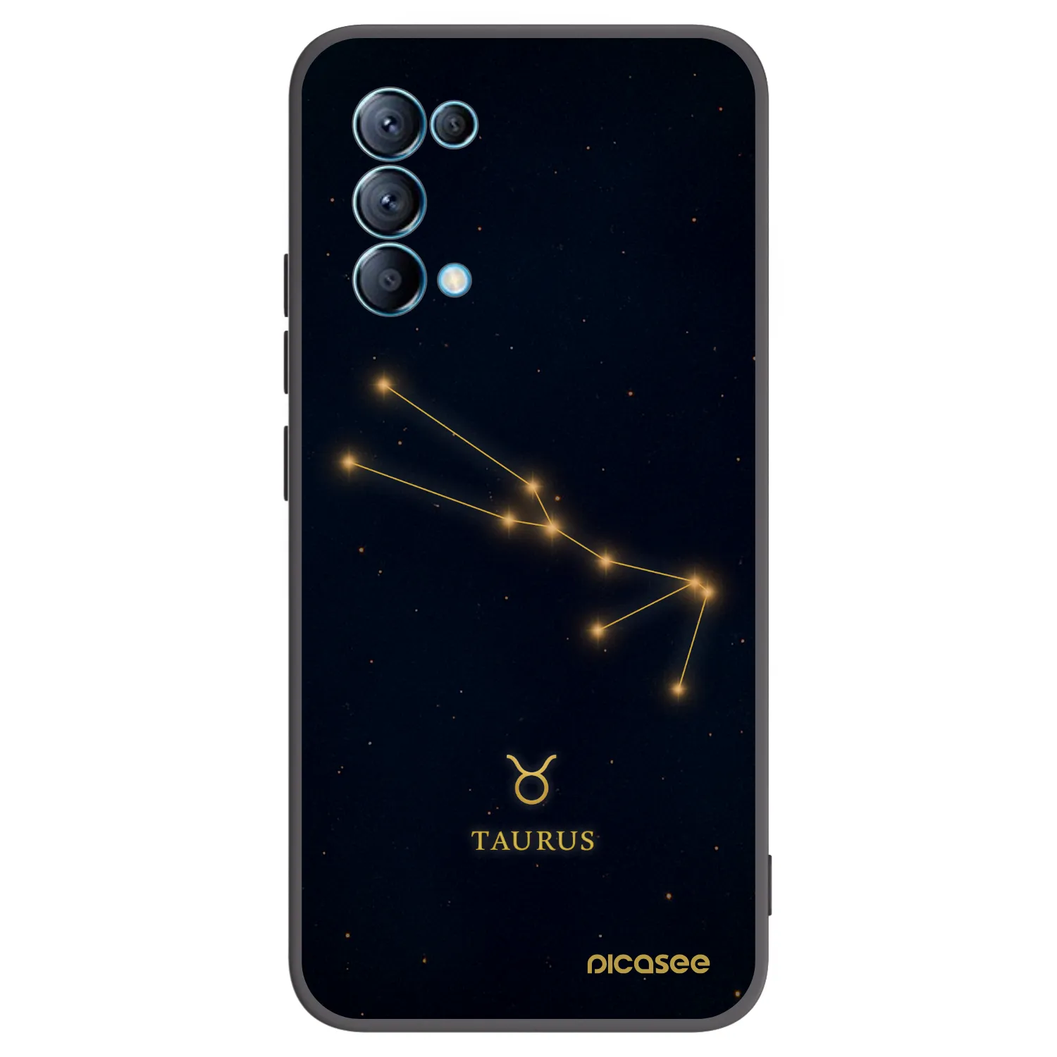 Picasee silikónový čierny obal pre OPPO A16s - TAURUS