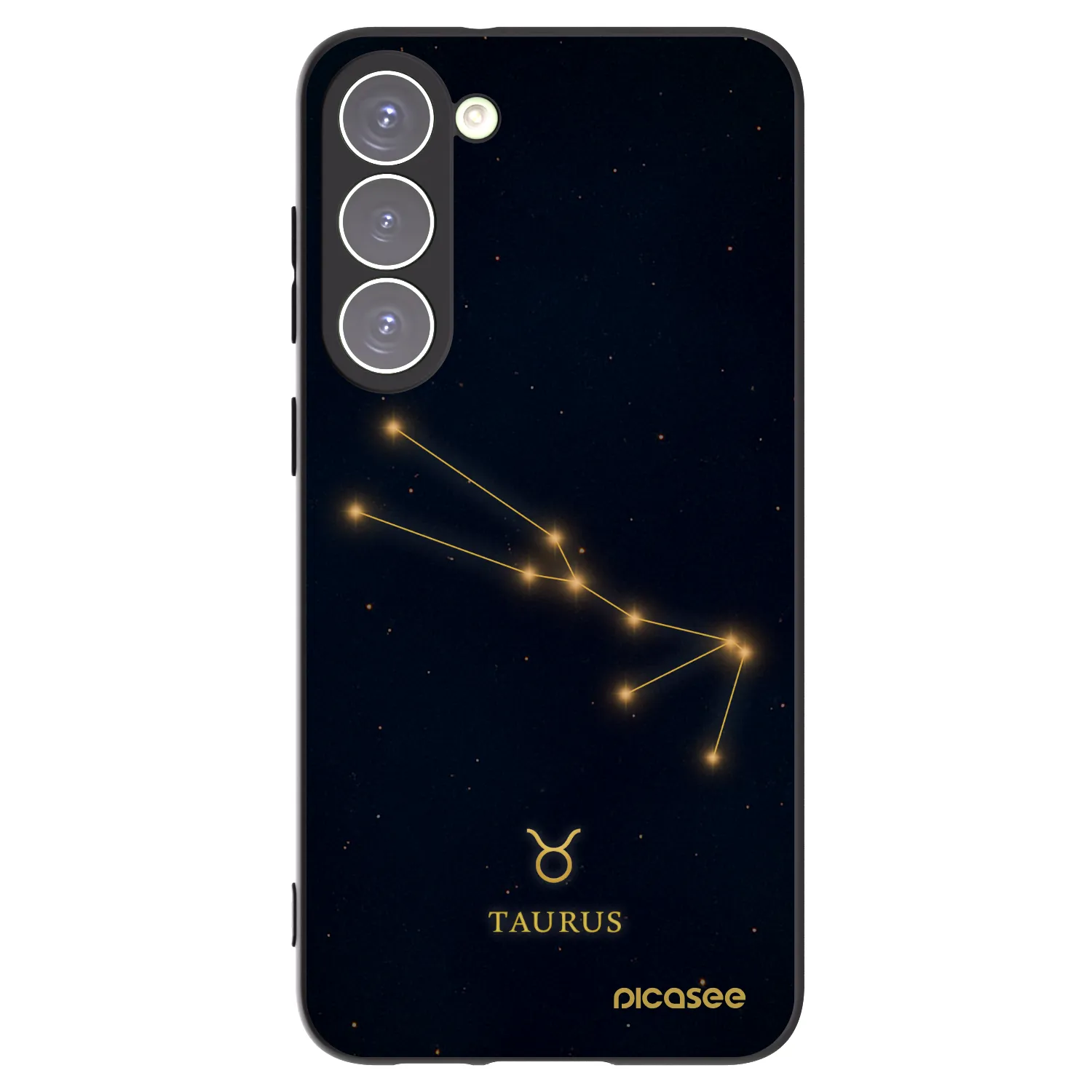 Picasee silikónový čierny obal pre Samsung Galaxy S23+ 5G - TAURUS