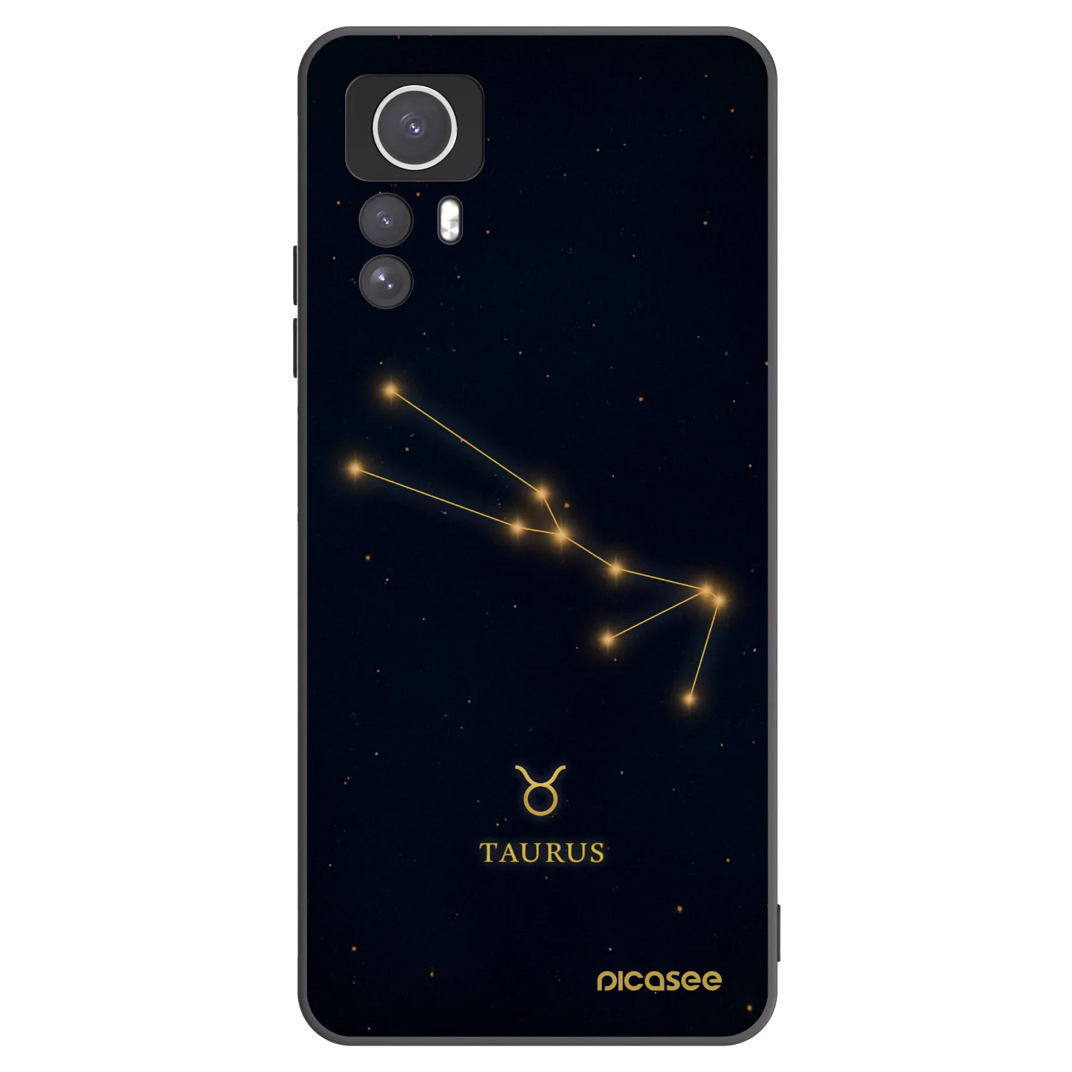 Picasee silikónový čierny obal pre Xiaomi Redmi Note 12S - TAURUS
