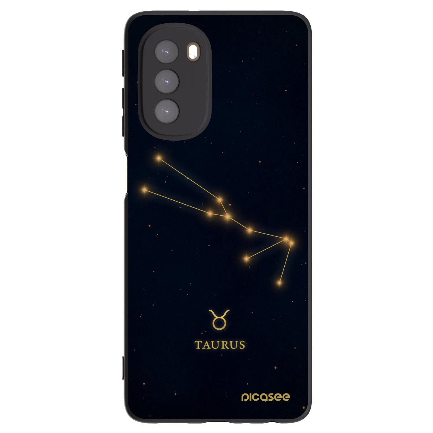 Picasee silikónový čierny obal pre Motorola Moto G51 - TAURUS