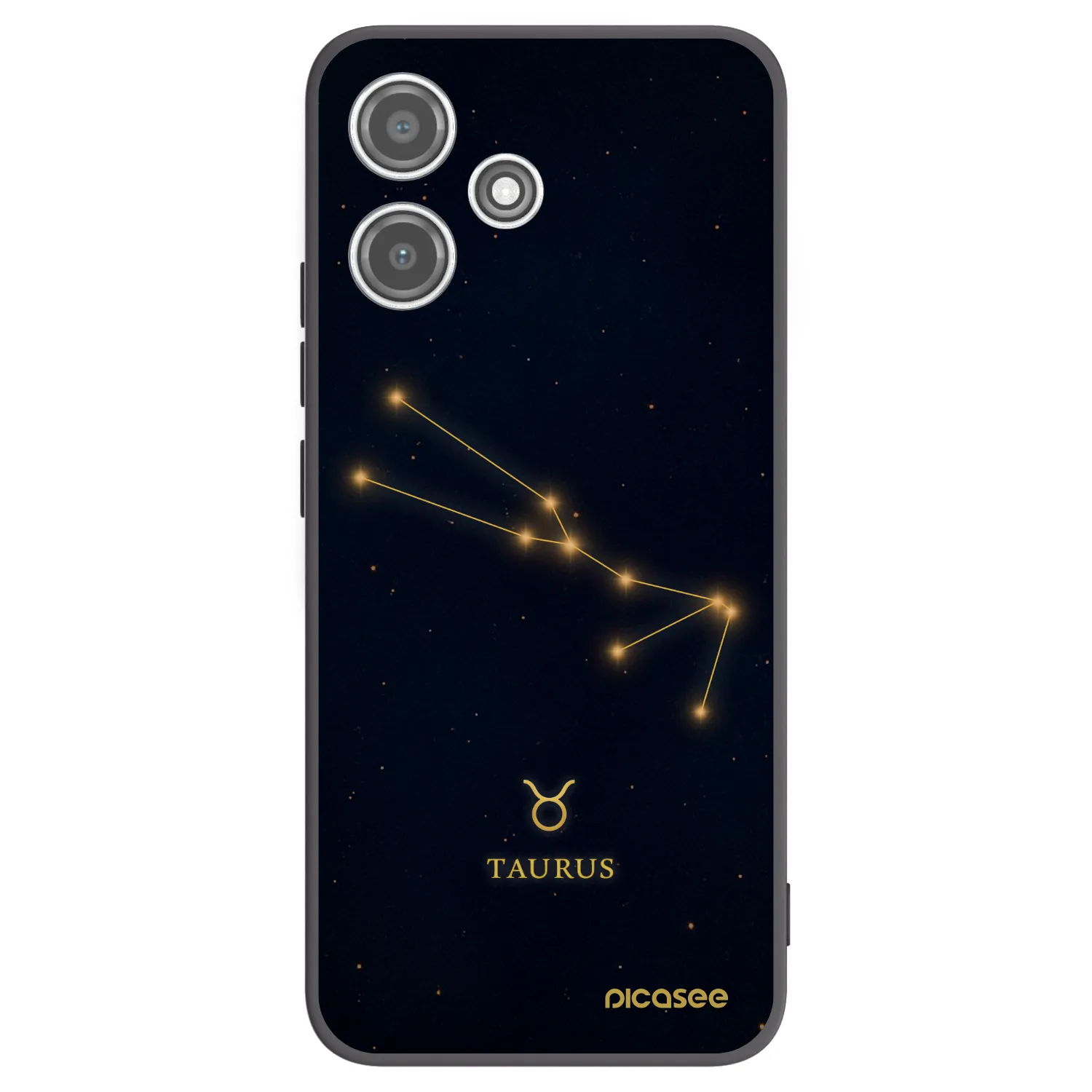 Picasee silikónový čierny obal pre Xiaomi Redmi 12 5G - TAURUS