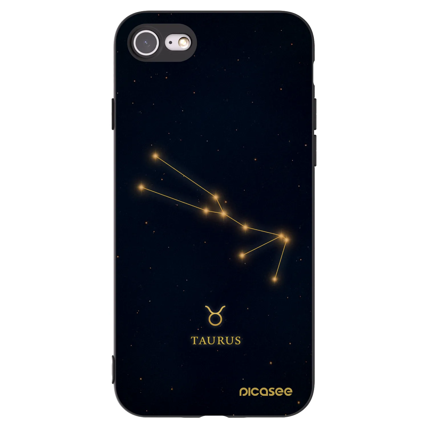 Picasee silikónový čierny obal pre Apple iPhone 8 - TAURUS