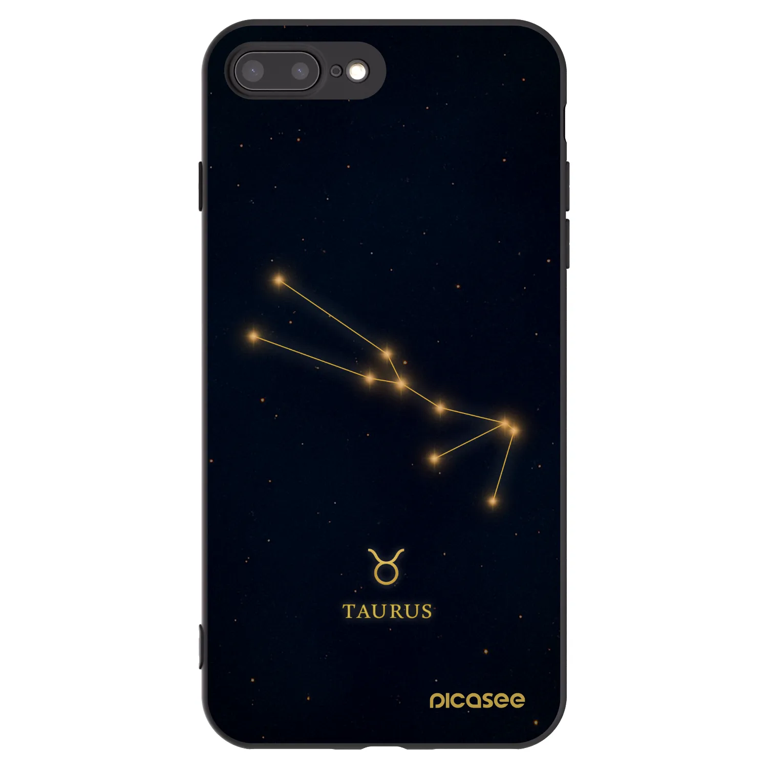 Picasee silikónový čierny obal pre Apple iPhone 8 Plus - TAURUS