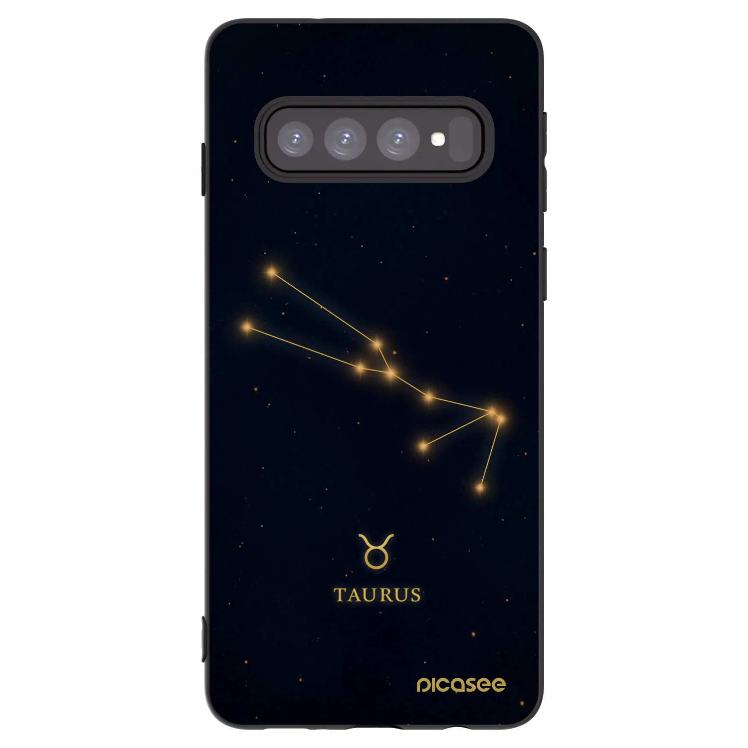 Picasee silikónový čierny obal pre Samsung Galaxy S10 G973 - TAURUS