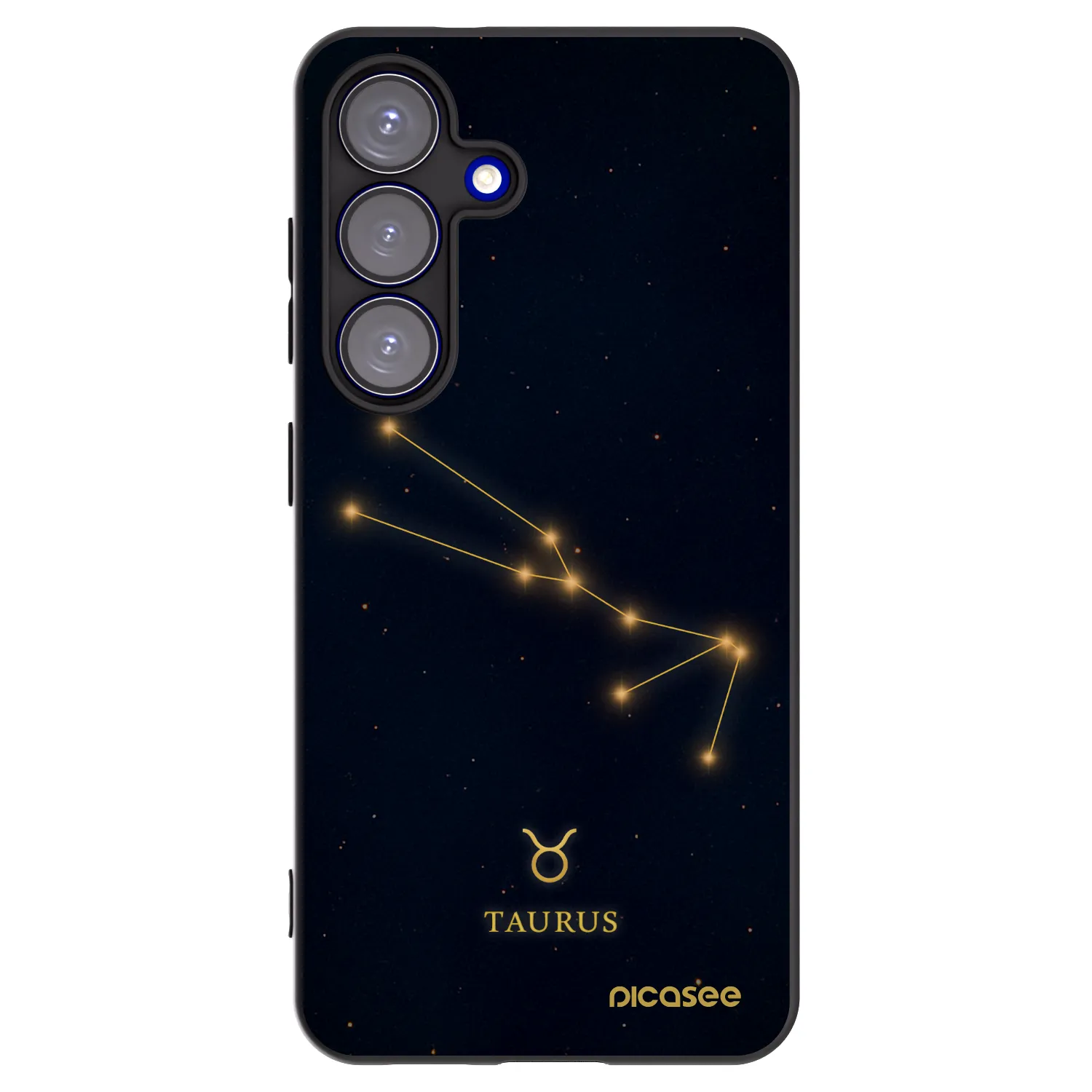 Picasee silikónový čierny obal pre Samsung Galaxy S25 5G - TAURUS