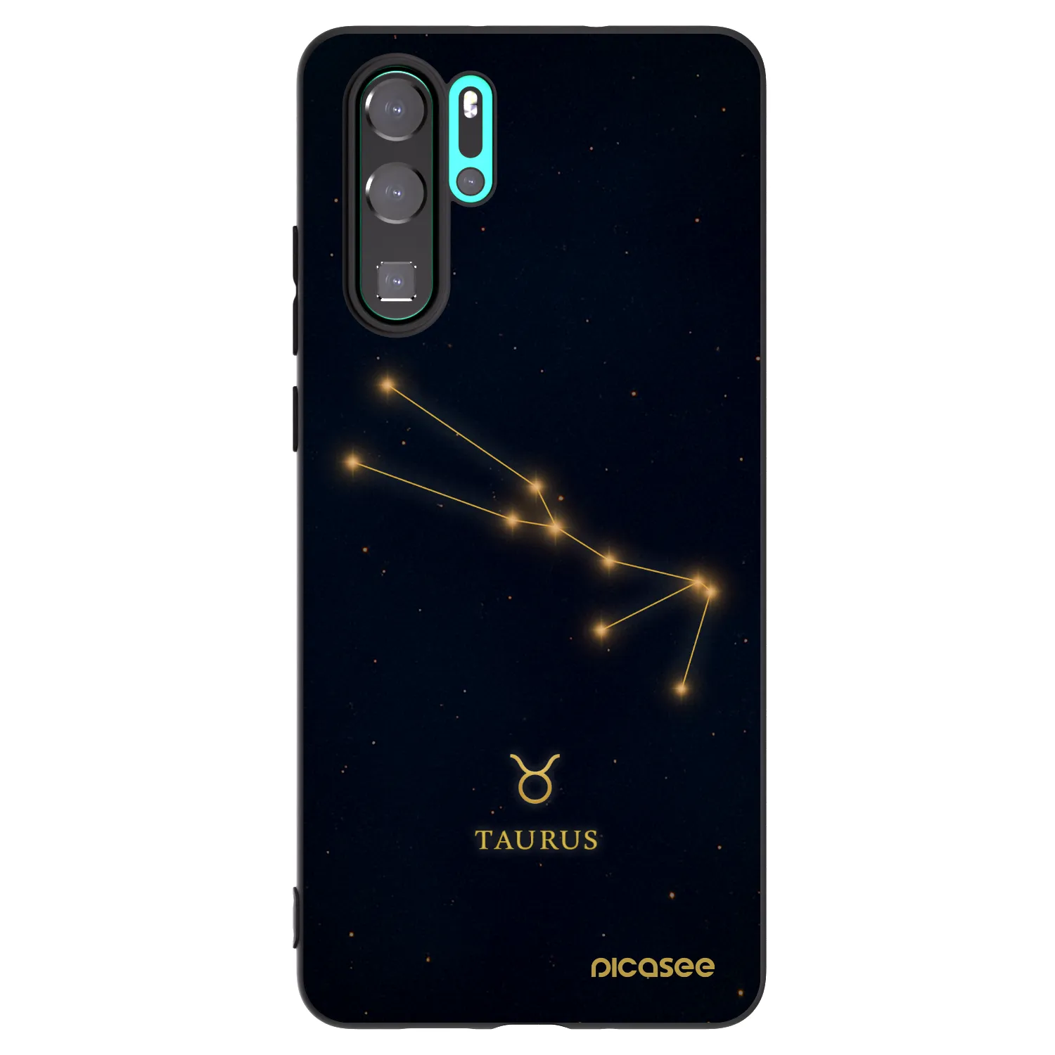 Picasee silikónový čierny obal pre Huawei P30 Pro - TAURUS