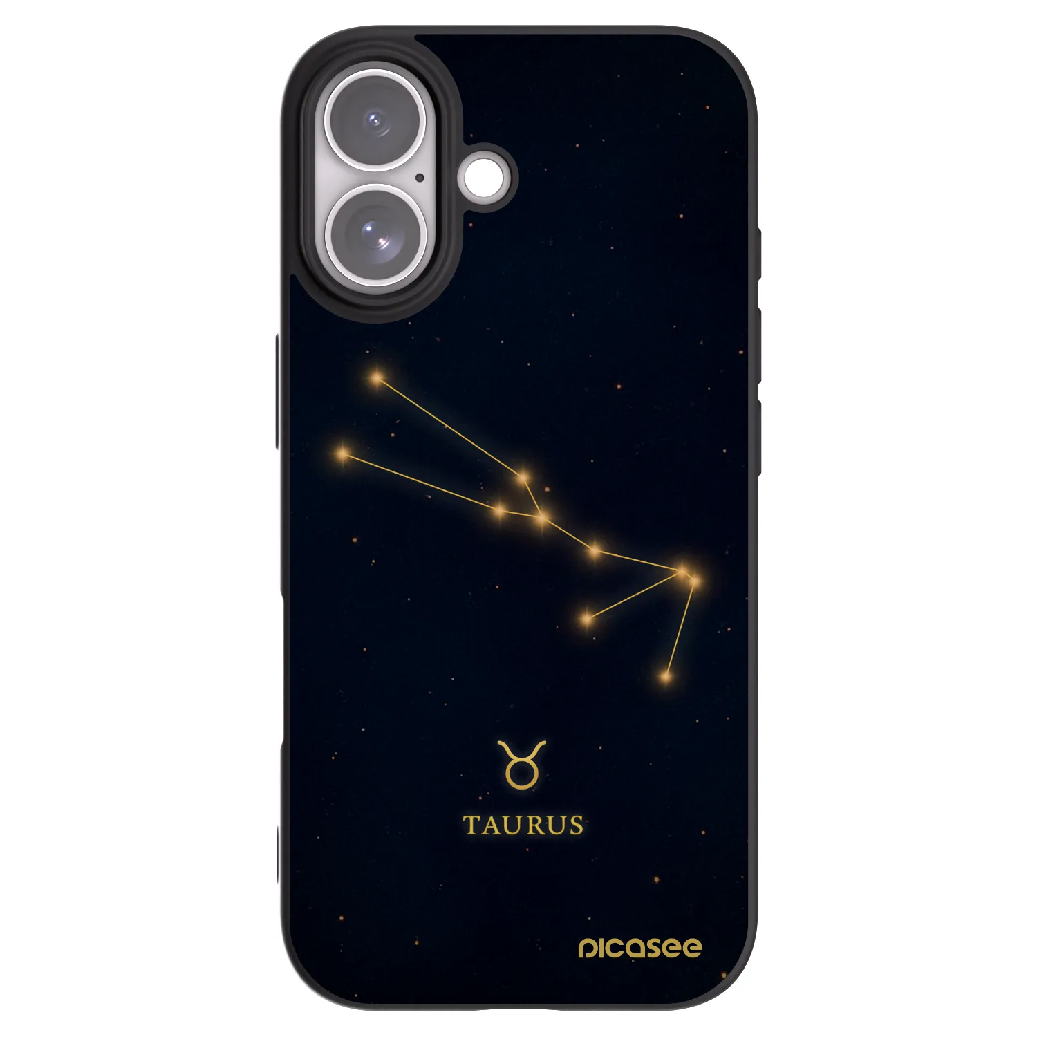 Picasee silikónový čierny obal pre Apple iPhone 17 - TAURUS