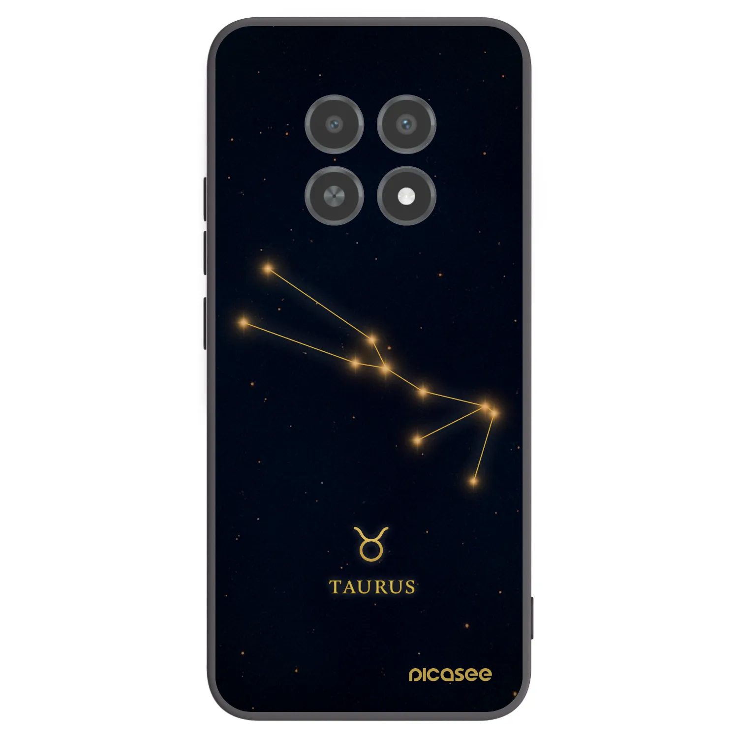 Picasee silikónový čierny obal pre Realme 12X - TAURUS