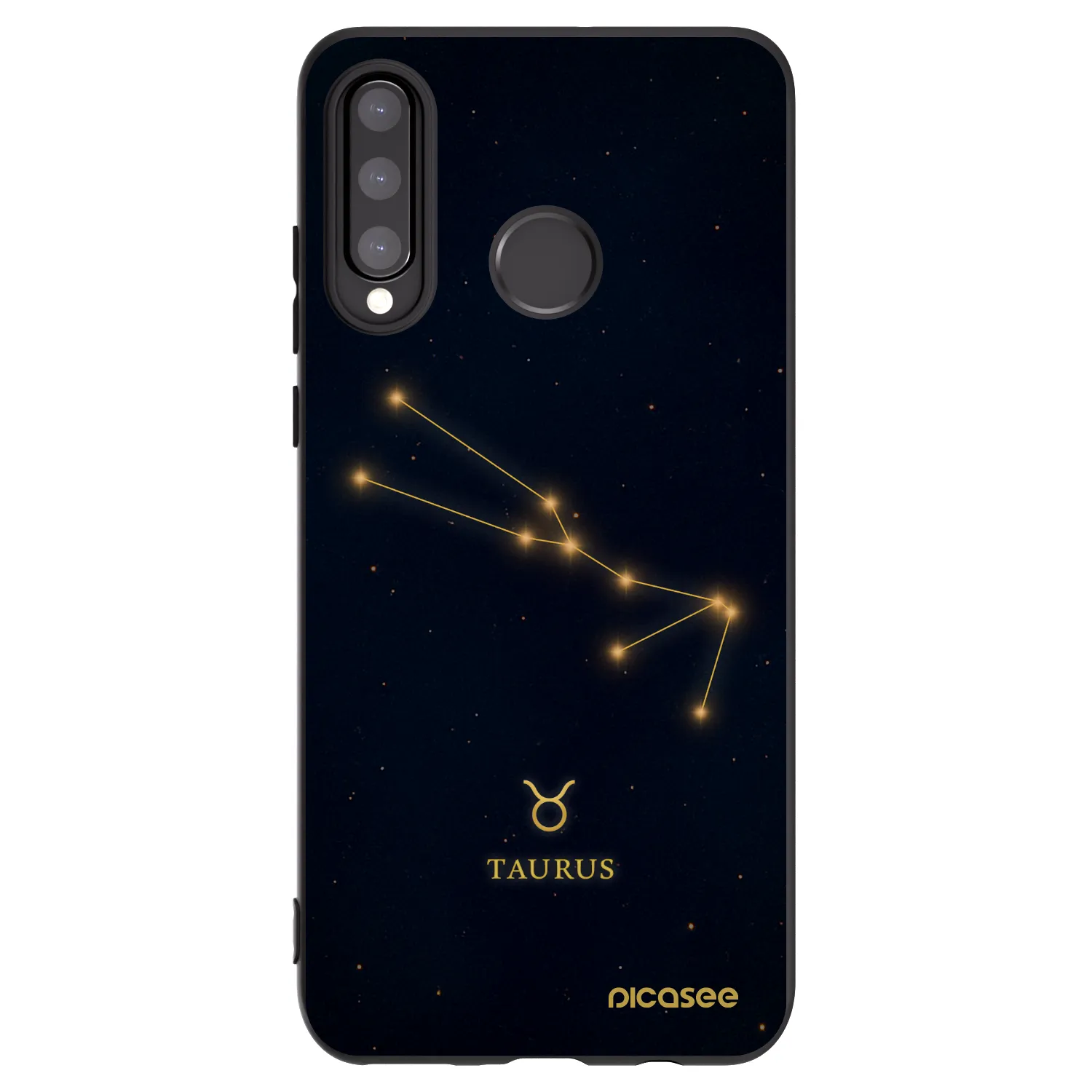 Picasee silikónový čierny obal pre Huawei P30 Lite - TAURUS