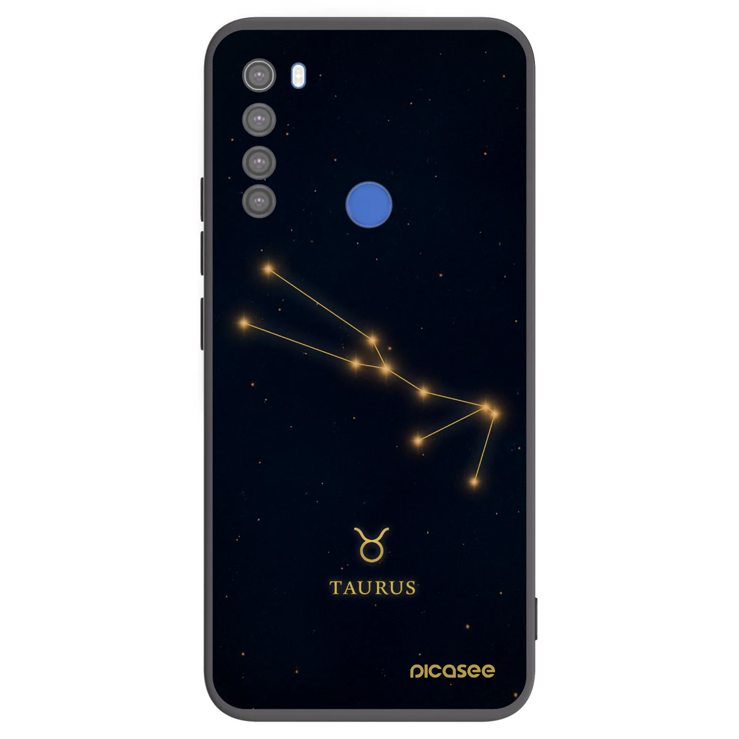 Picasee silikónový čierny obal pre Xiaomi Redmi Note 8T - TAURUS