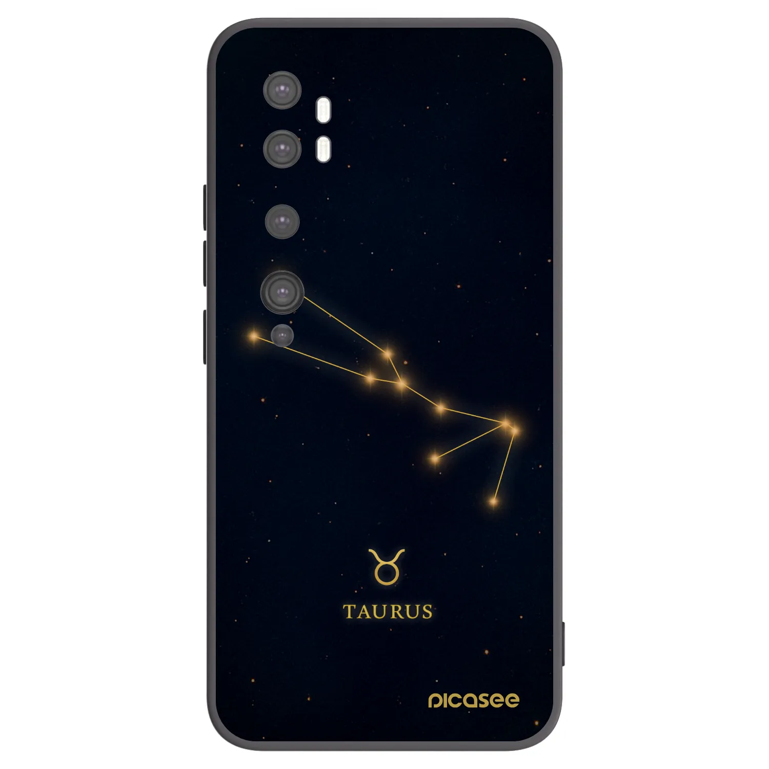 Picasee silikónový čierny obal pre Xiaomi Mi Note 10 (Pro) - TAURUS