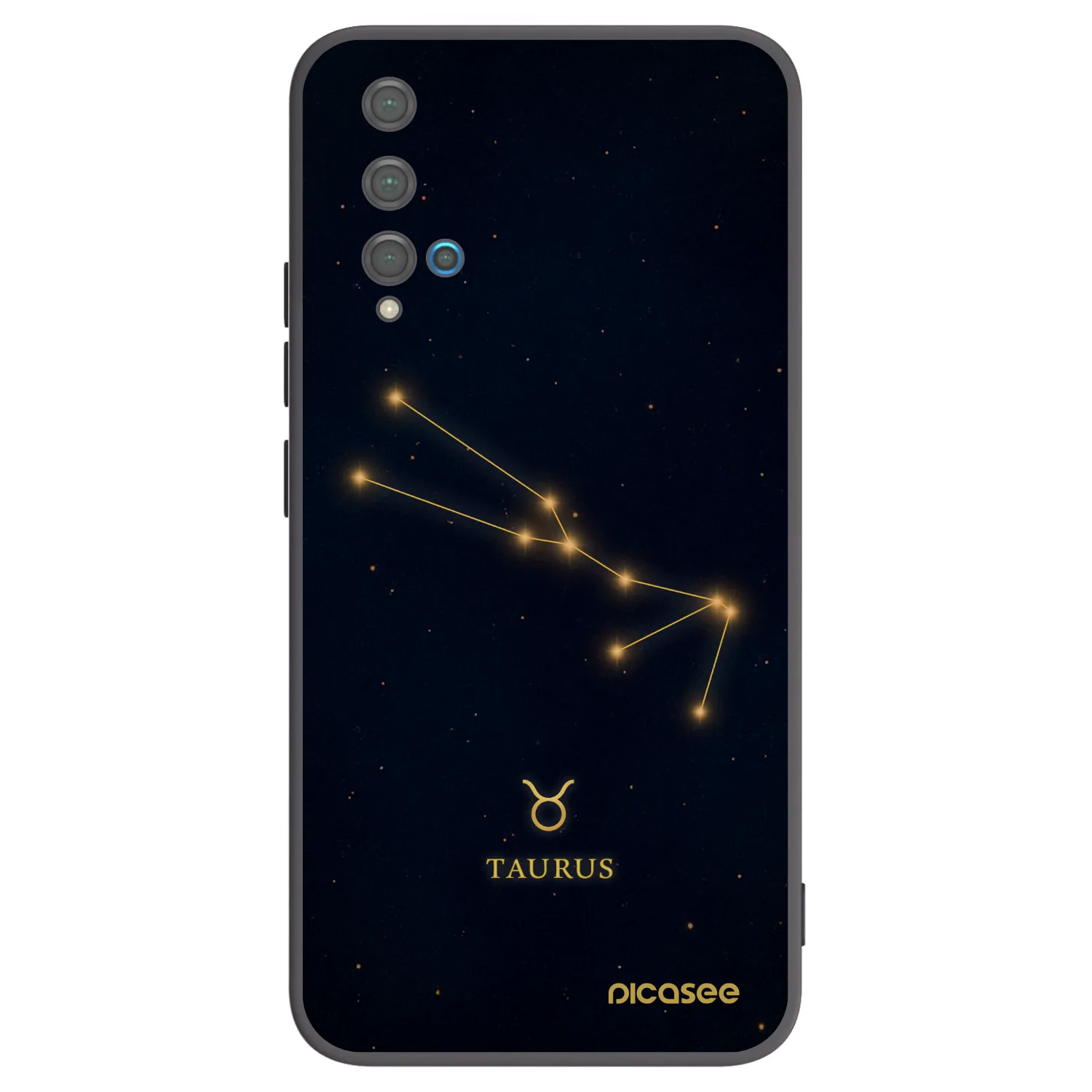 Picasee silikónový čierny obal pre Huawei Nova 5T - TAURUS