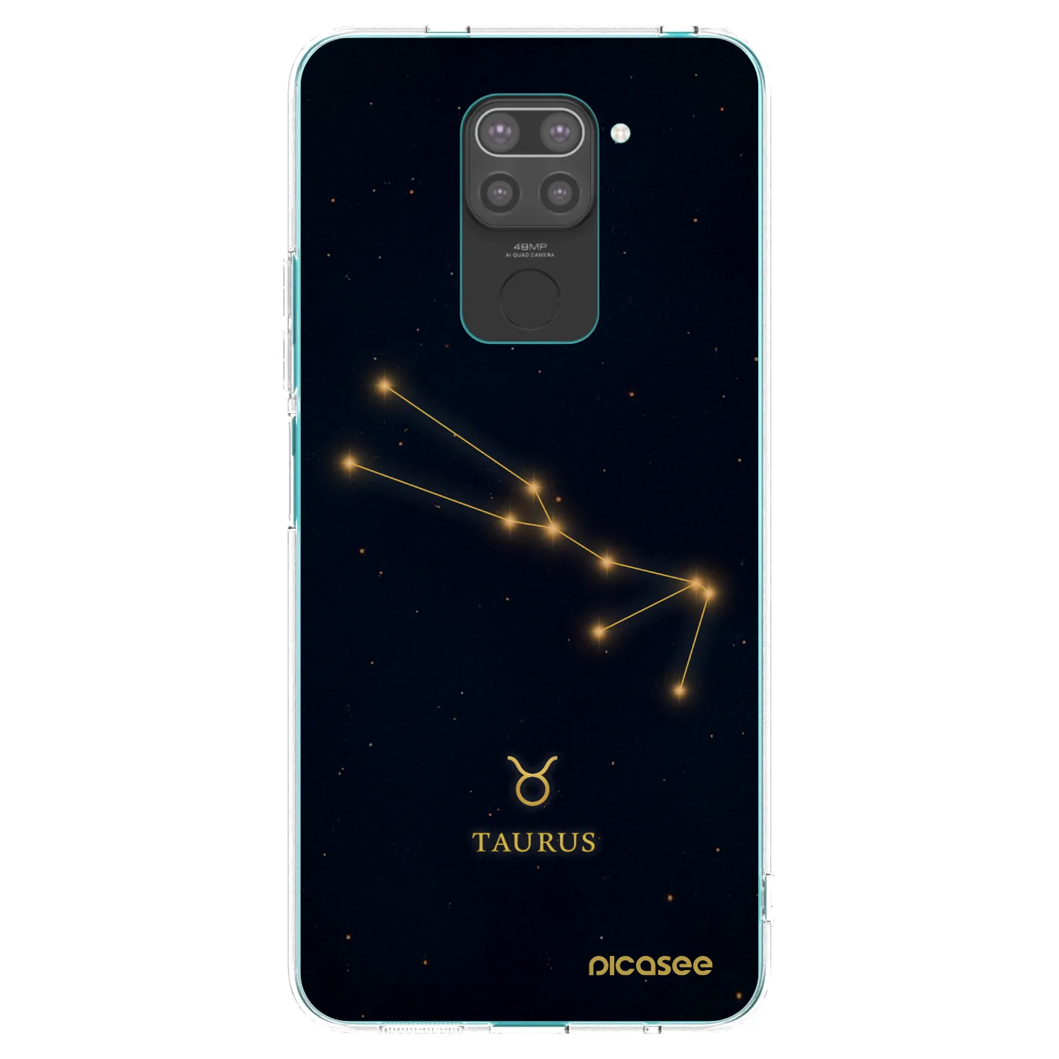 Picasee silikónový čierny obal pre Xiaomi Redmi Note 9 - TAURUS
