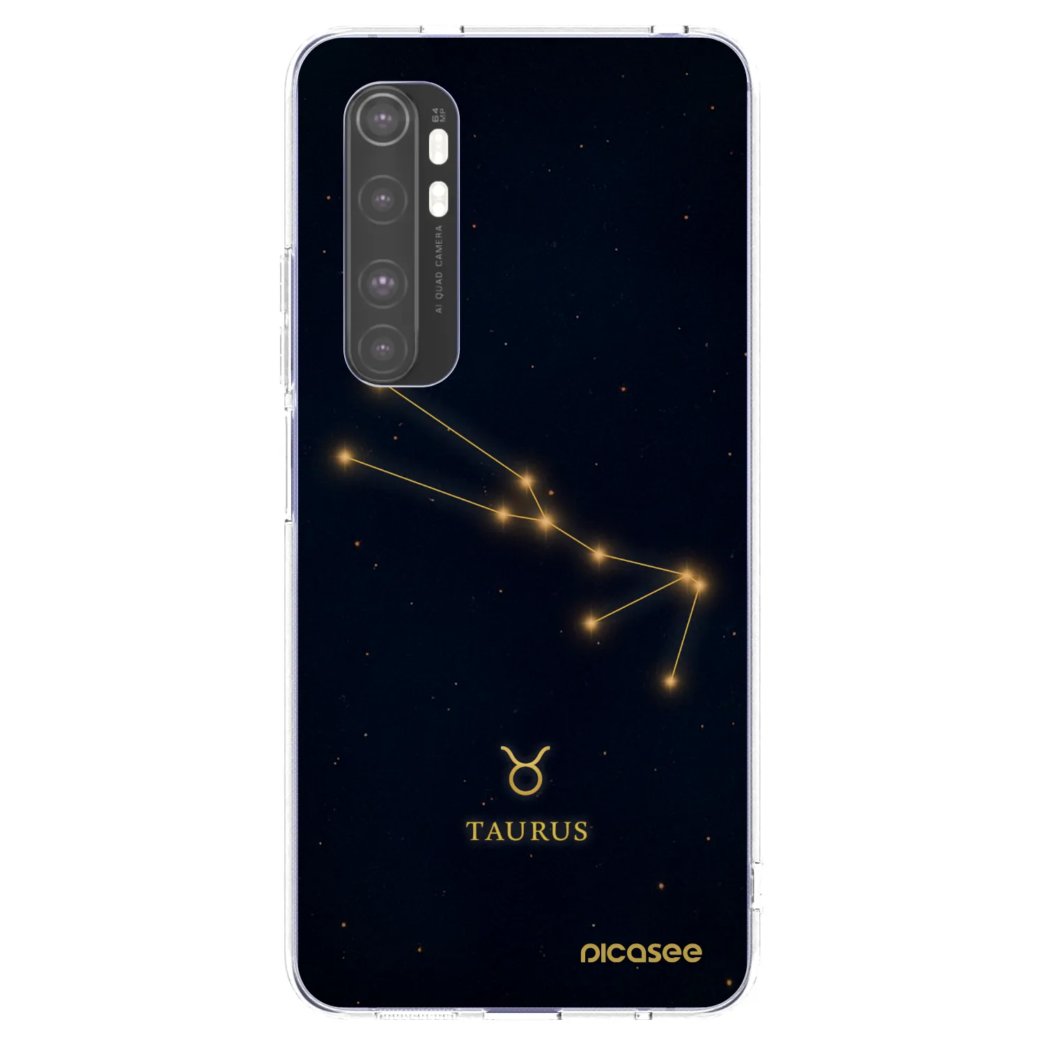 Picasee silikónový prehľadný obal pre Xiaomi Mi Note 10 Lite - TAURUS