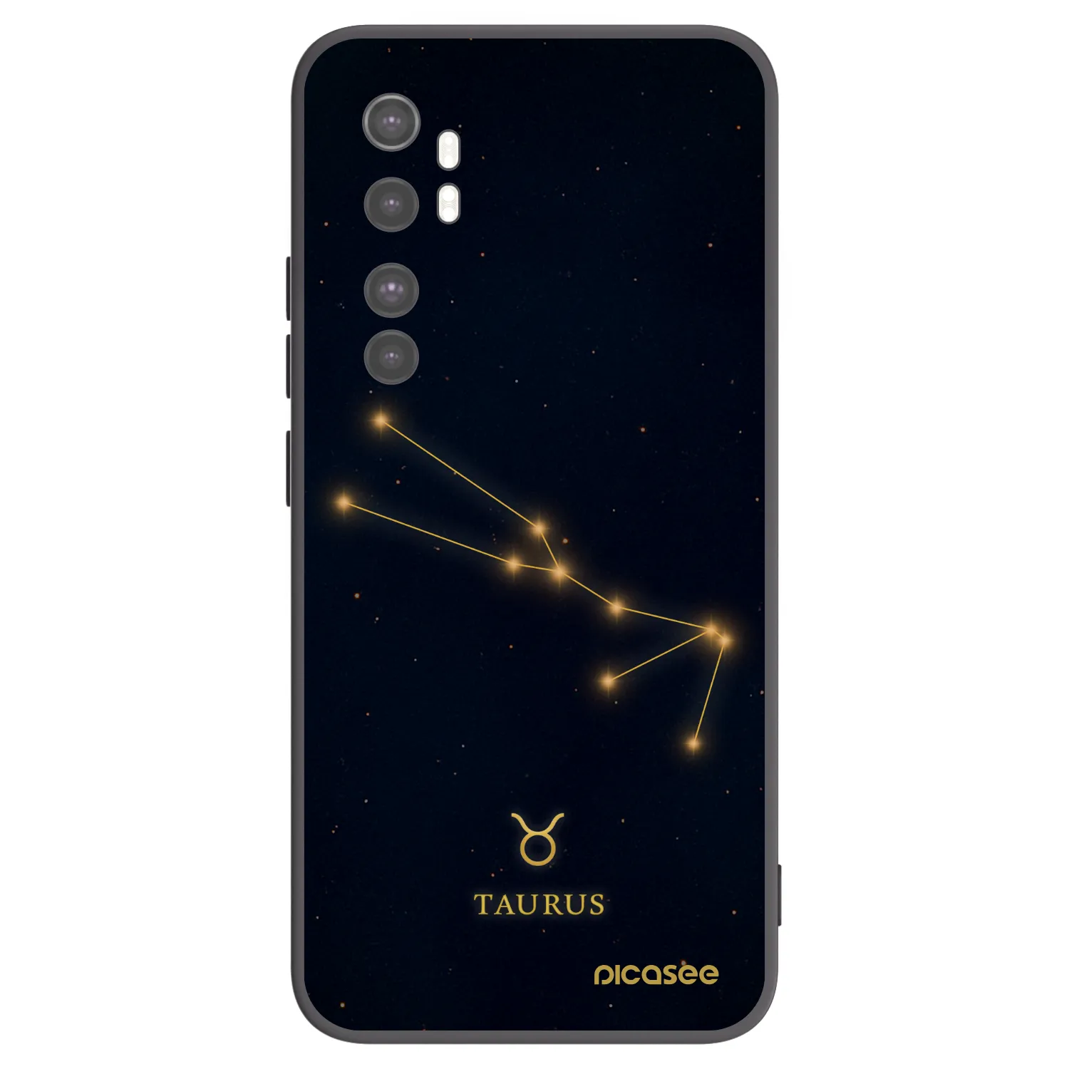 Picasee silikónový čierny obal pre Xiaomi Mi Note 10 Lite - TAURUS