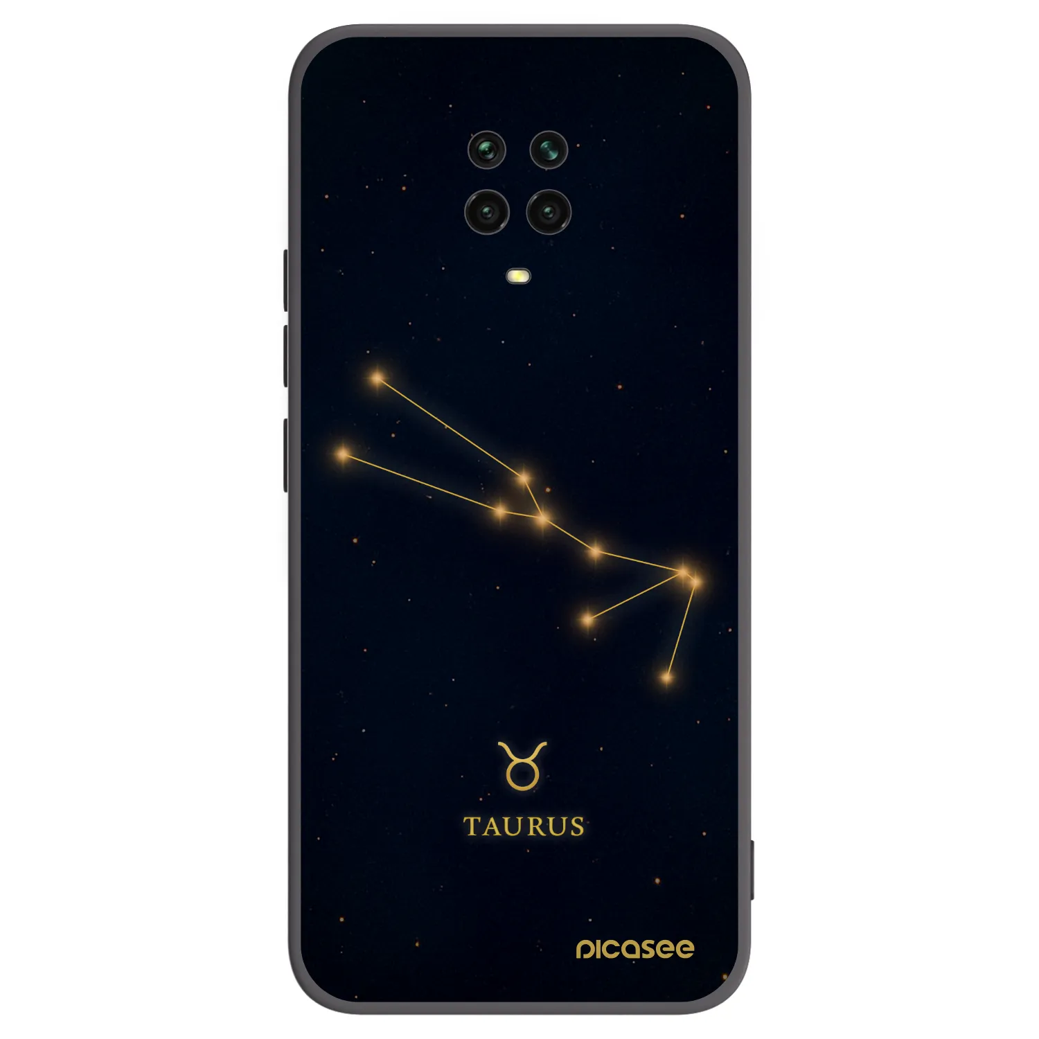 Picasee silikónový čierny obal pre Xiaomi Redmi Note 9S - TAURUS