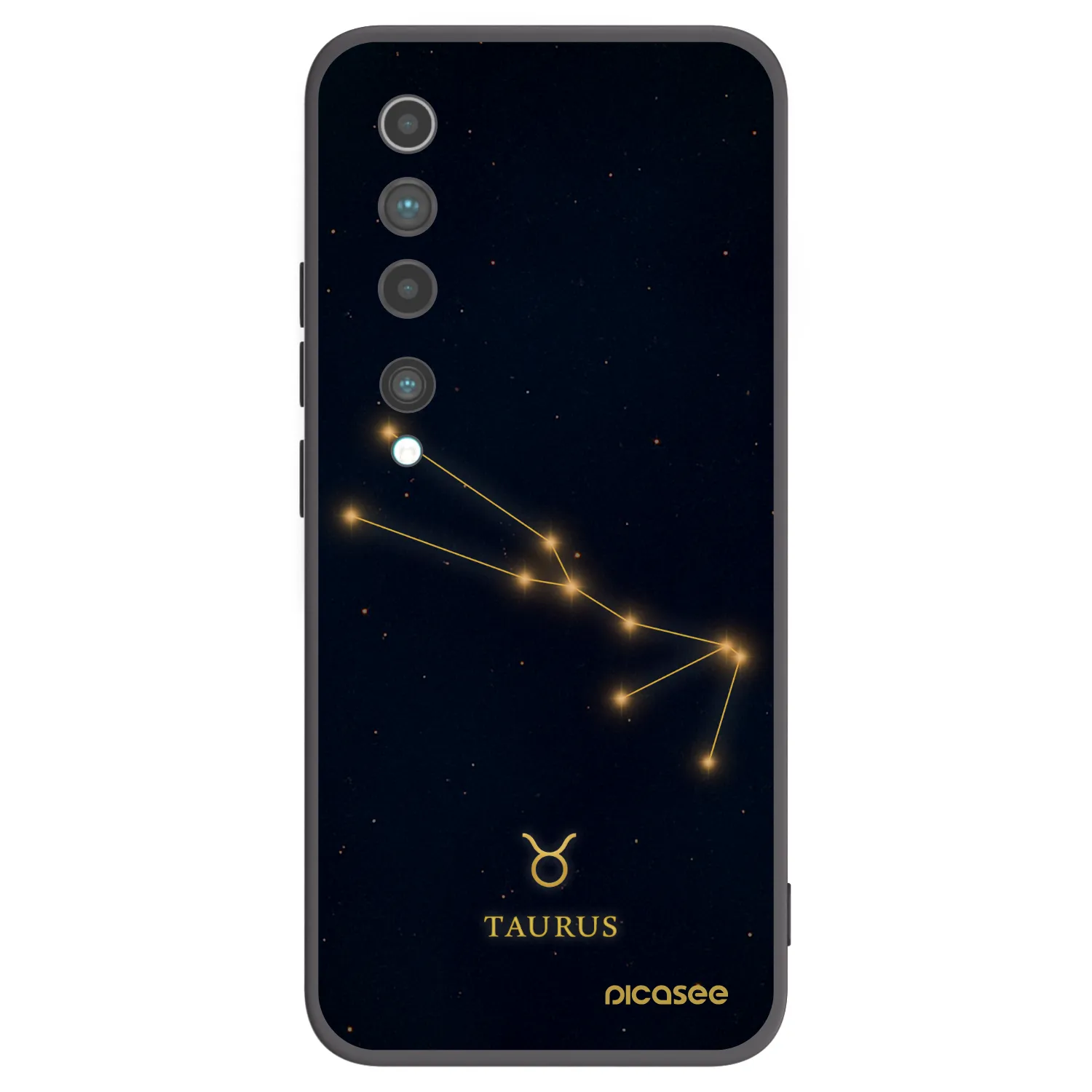 Picasee silikónový čierny obal pre Xiaomi Mi 10 - TAURUS