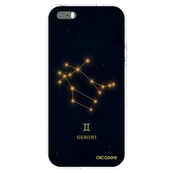 Picasee silikónový prehľadný obal pre Apple iPhone 5/5S/SE - GEMINI