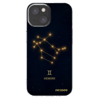 Picasee silikónový prehľadný obal pre Apple iPhone 15 - GEMINI