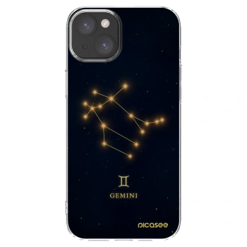 Picasee silikónový prehľadný obal pre Apple iPhone 15 Plus - GEMINI