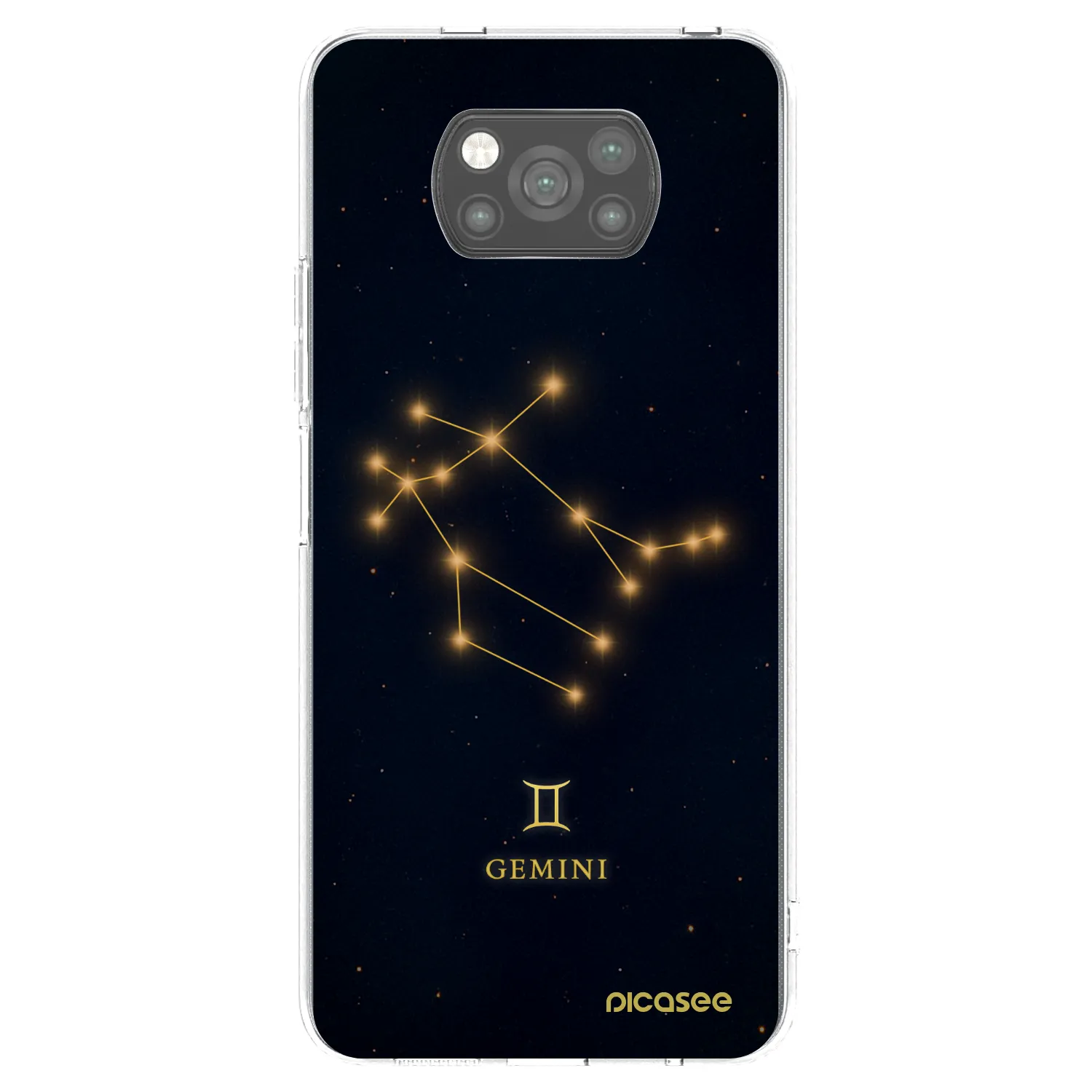 Picasee silikónový čierny obal pre Xiaomi Poco X3 - GEMINI