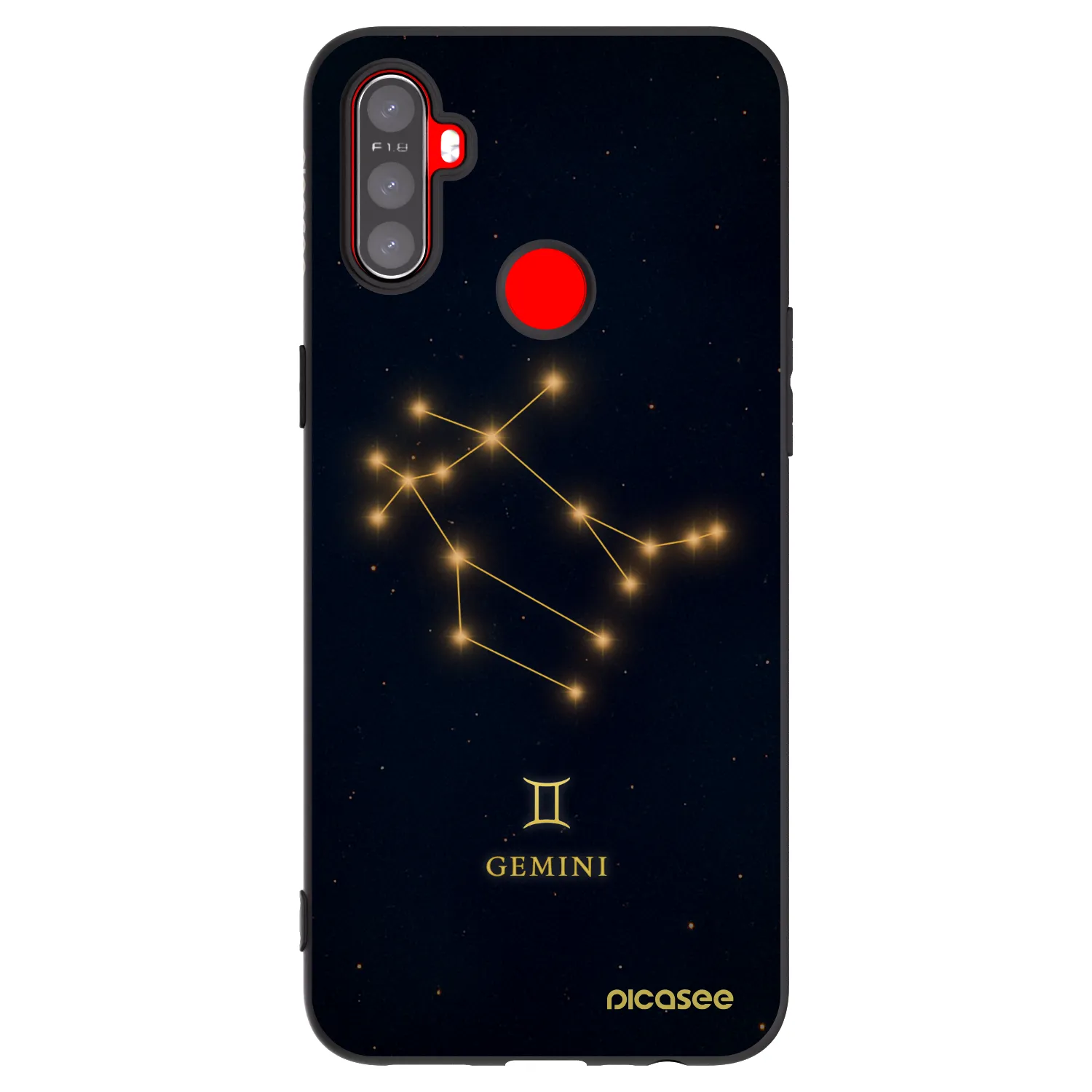 Picasee silikónový čierny obal pre Realme C3 - GEMINI