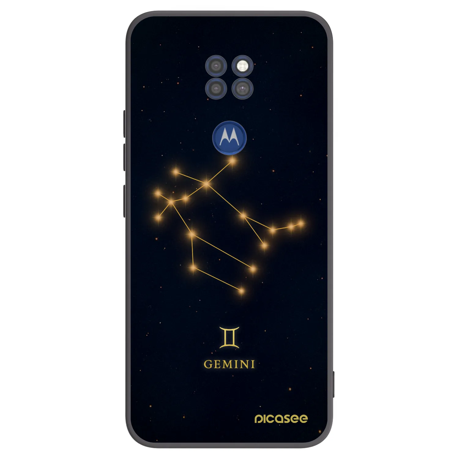Picasee silikónový čierny obal pre Motorola Moto G9 Play - GEMINI