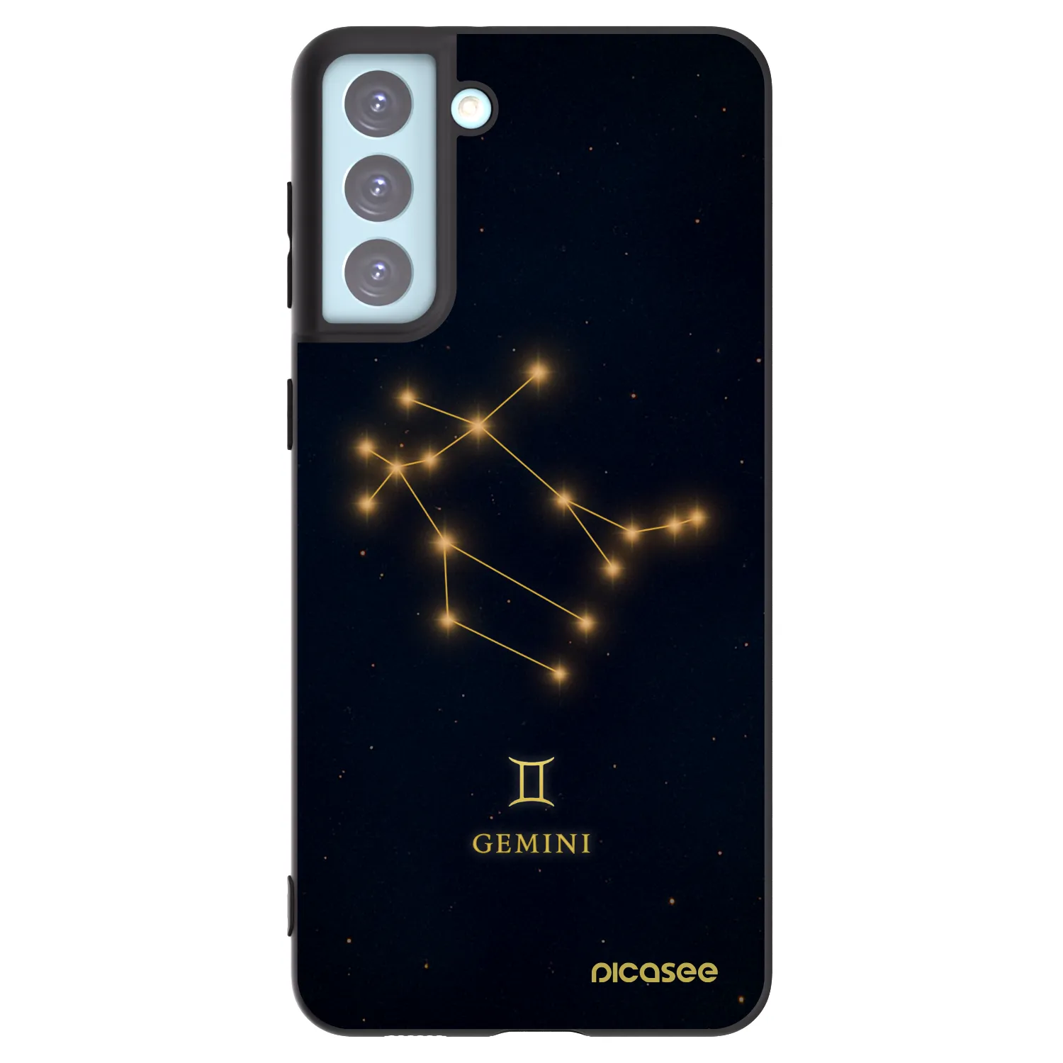 Picasee silikónový čierny obal pre Samsung Galaxy S21+ 5G G996F - GEMINI